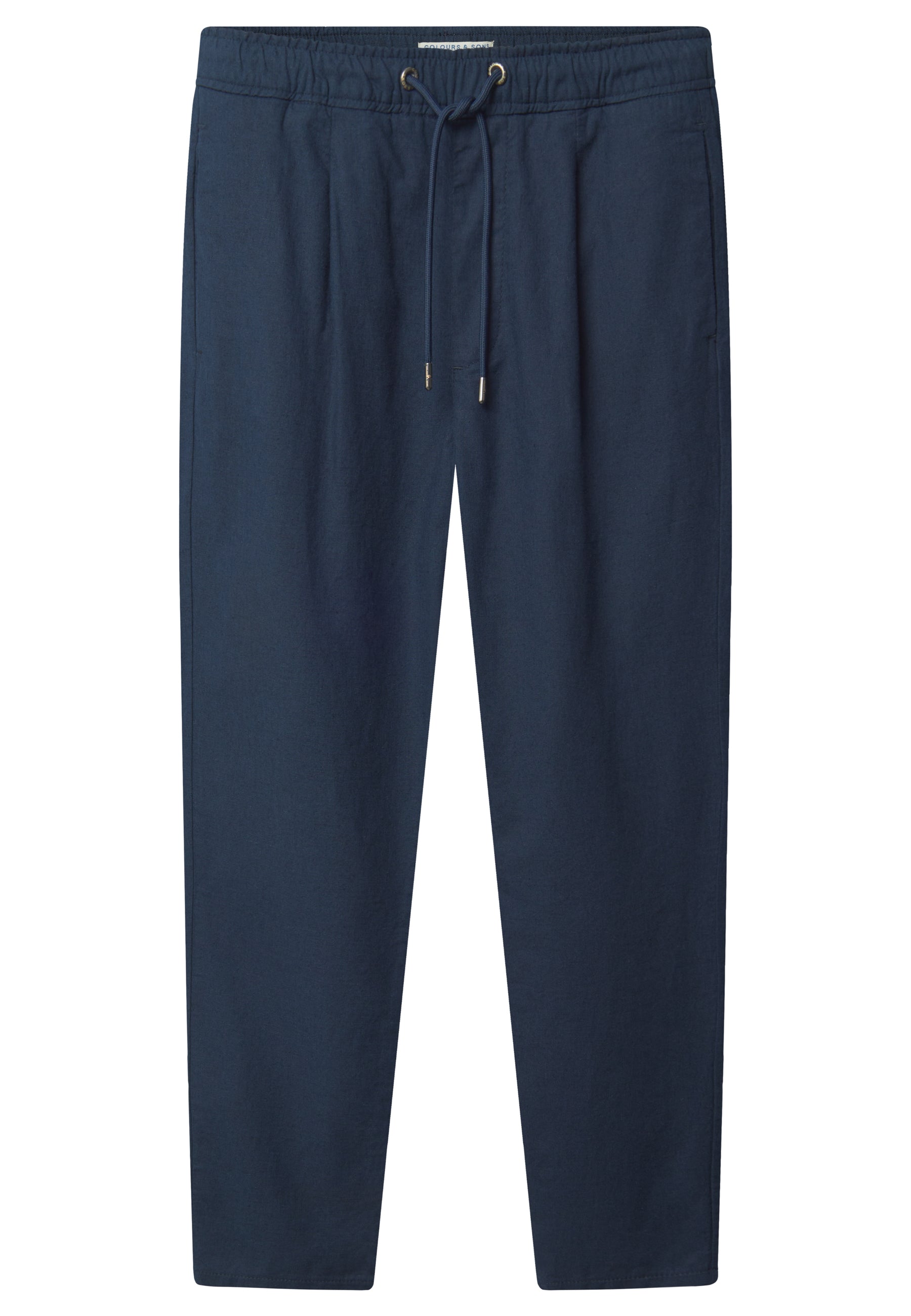 Pantaloni - Lino arrotolato in pantaloni blu Colours and Sons   