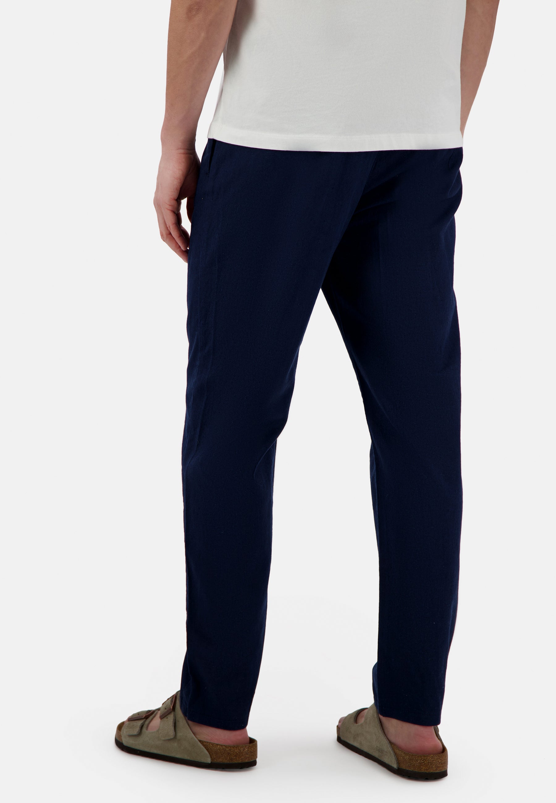 Pantaloni - Lino arrotolato in pantaloni blu Colours and Sons   