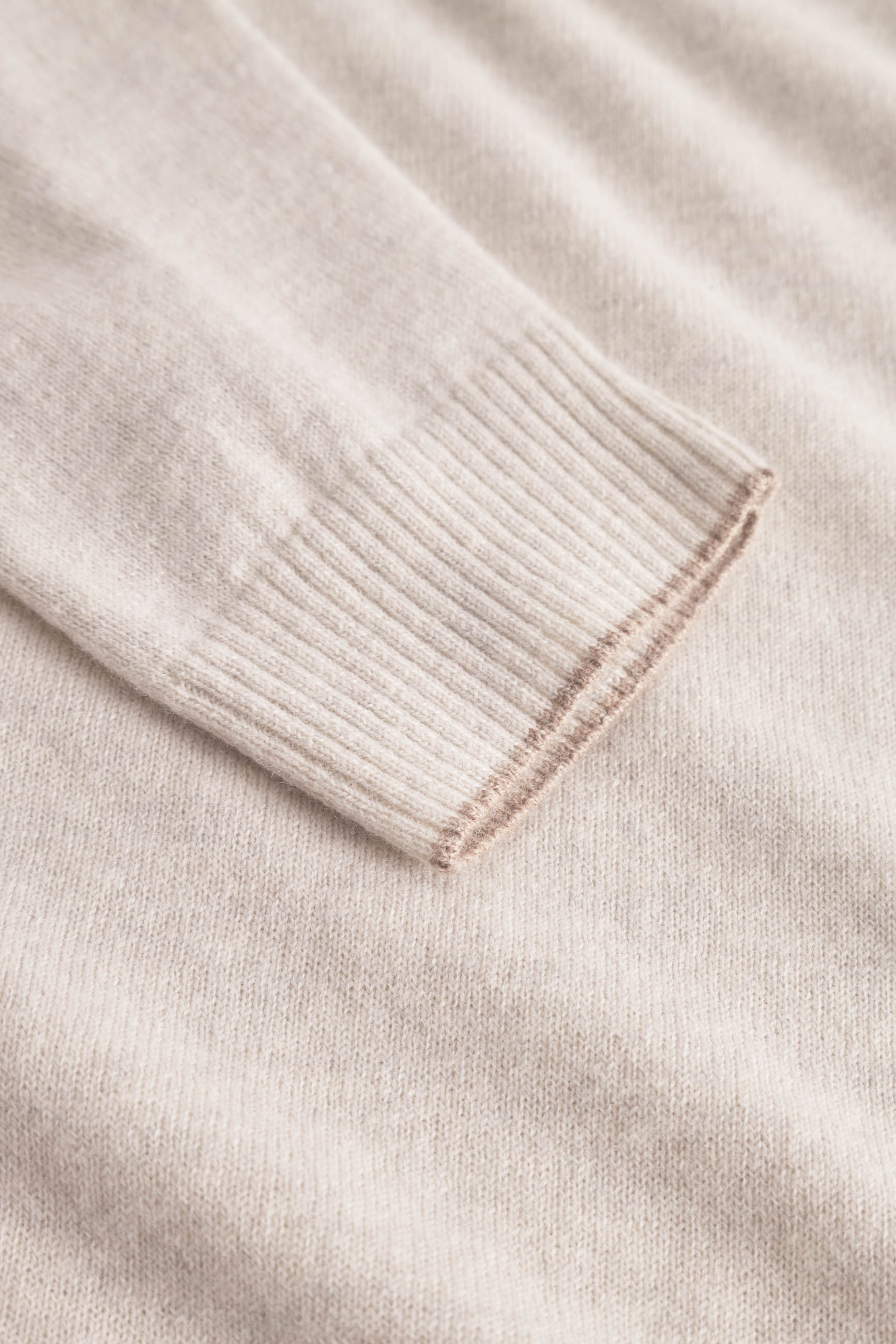 Girocollo in misto merino in bianco sporco Maglioni Colours and Sons