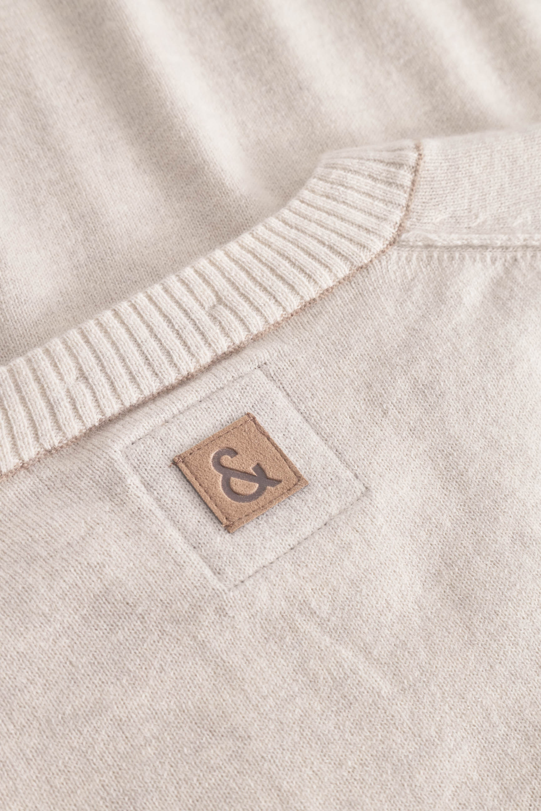 Girocollo in misto merino in bianco sporco Maglioni Colours and Sons