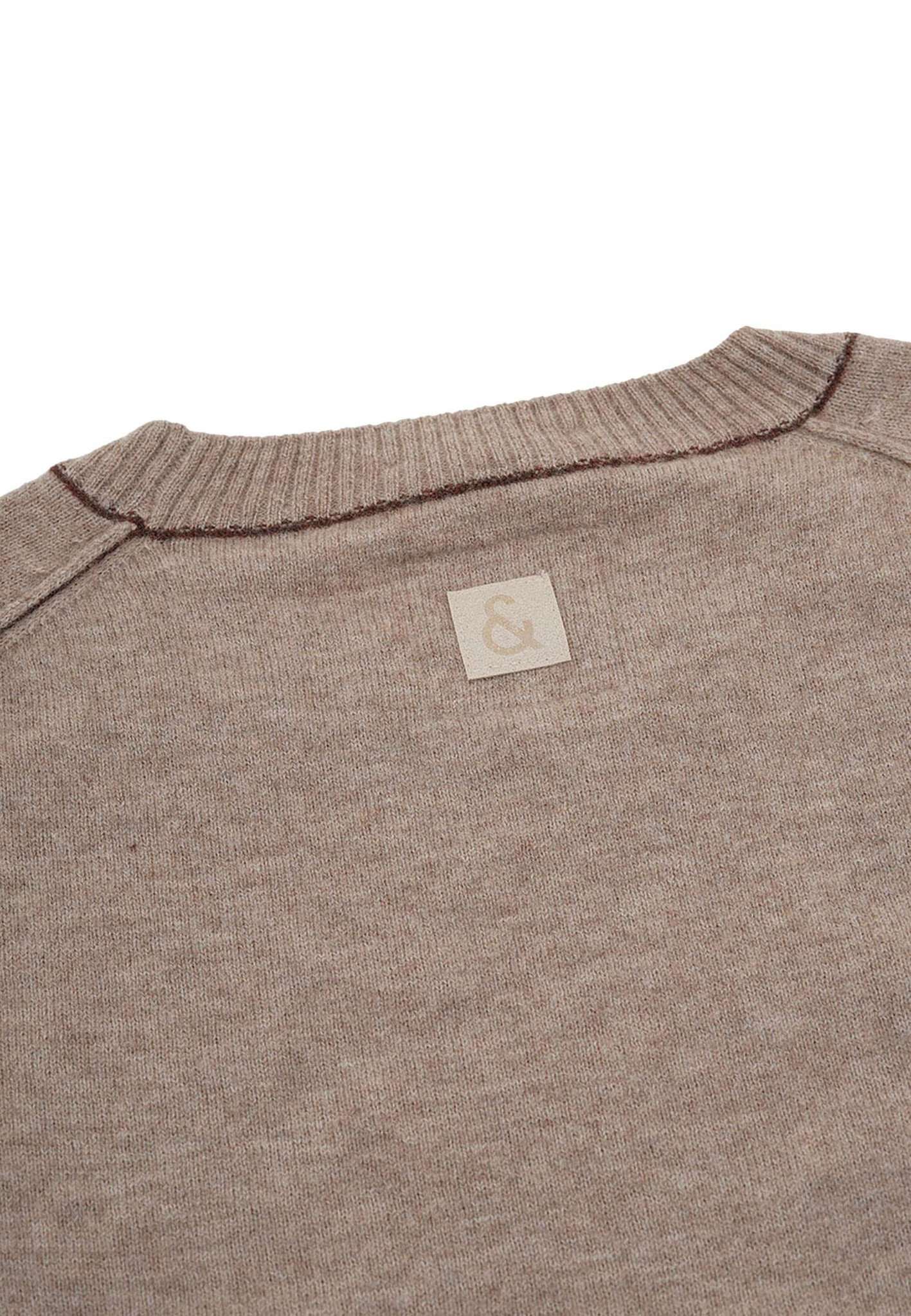 Scollo rotondo in misto Merino in Tenda Maglioni Colours and Sons