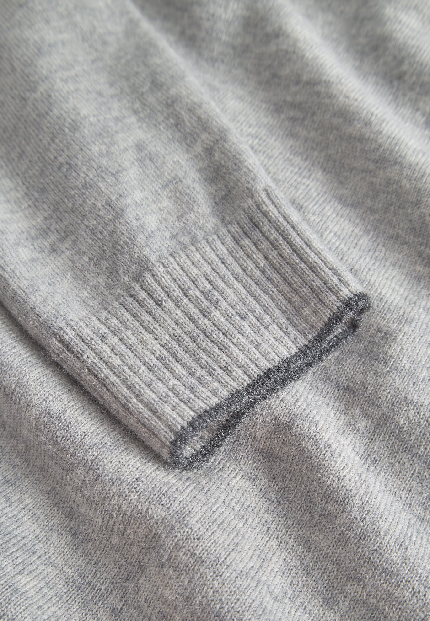Scollo rotondo in misto merino argento Maglioni Colours and Sons
