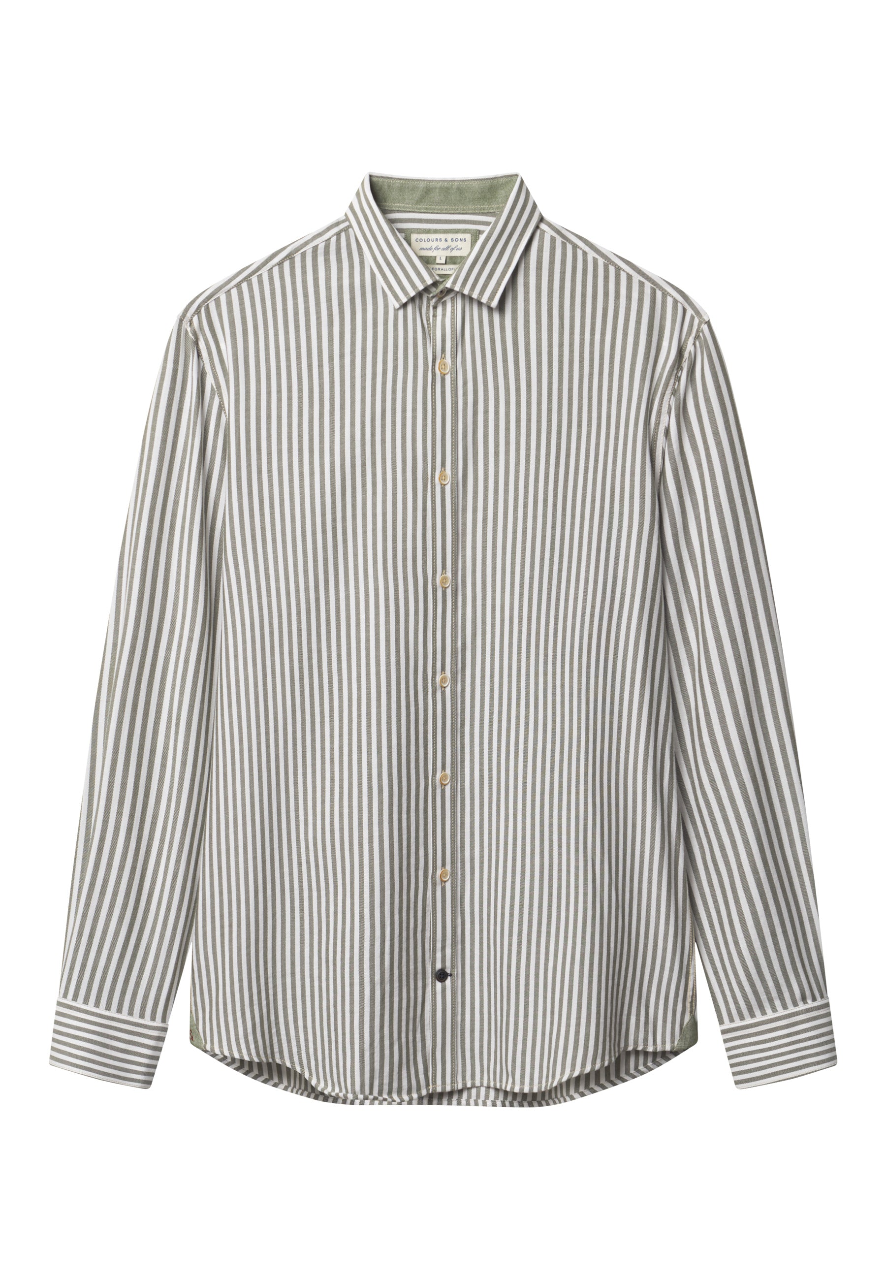 Camicia in twill spazzolato a righe Hunter Stripes Camicie Colours and Sons