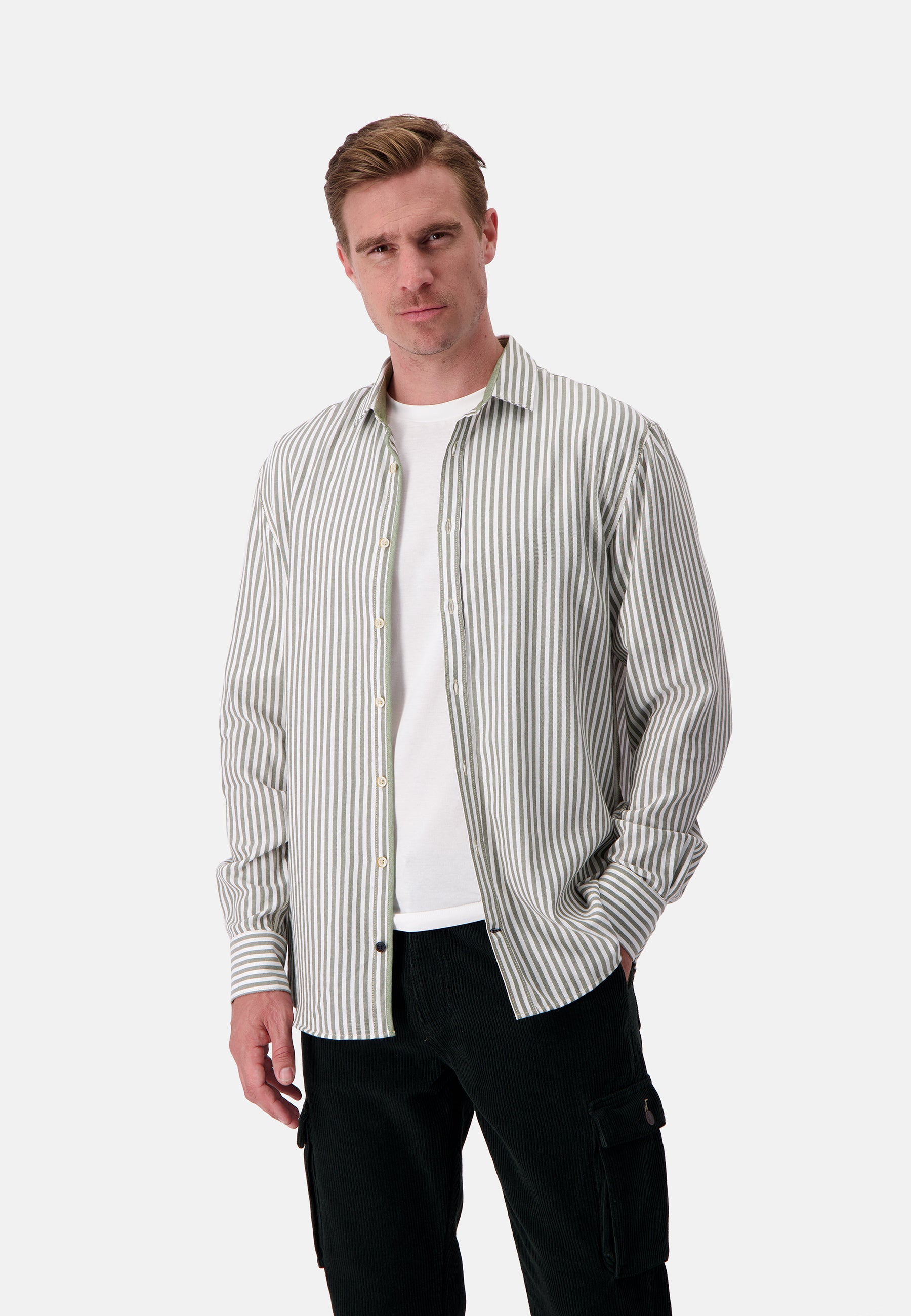 Camicia in twill spazzolato a righe Hunter Stripes Camicie Colours and Sons