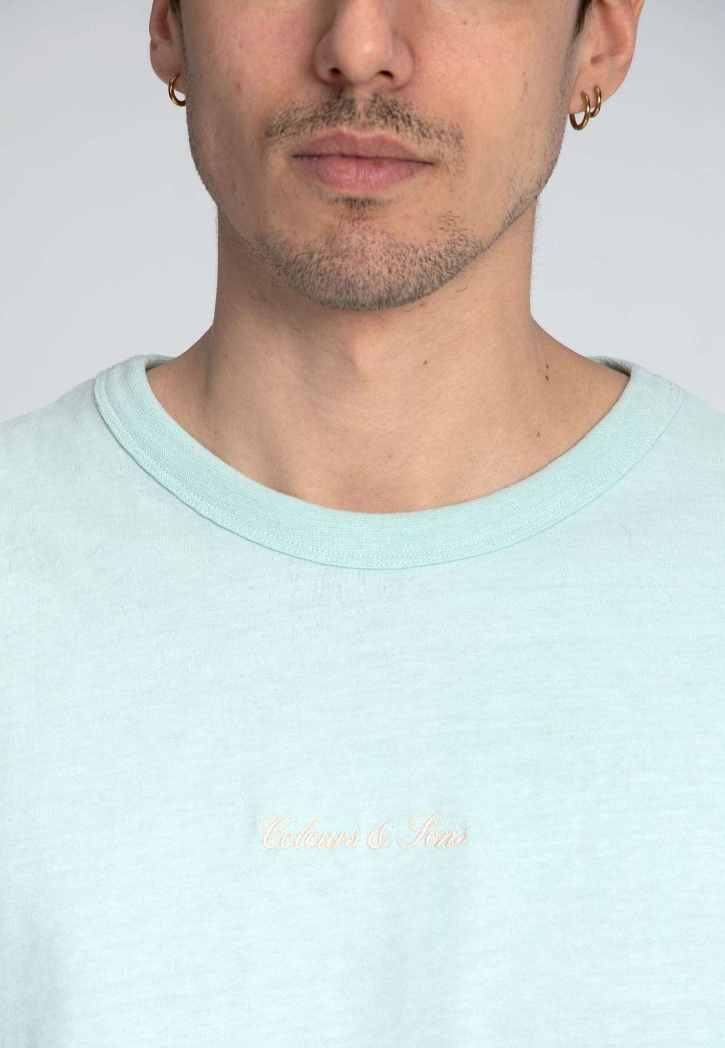 T-shirt Ricamo di base in nebbiolina T-shirt Colours and Sons   