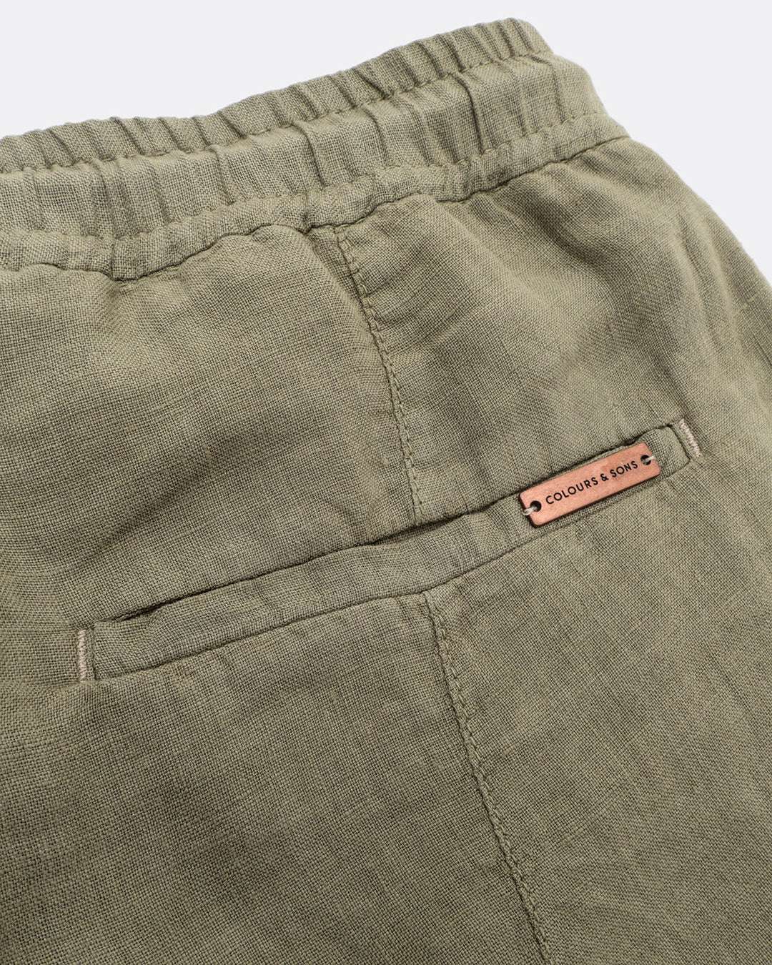 Pantaloni in lino con taglio a oliva Colours and Sons   