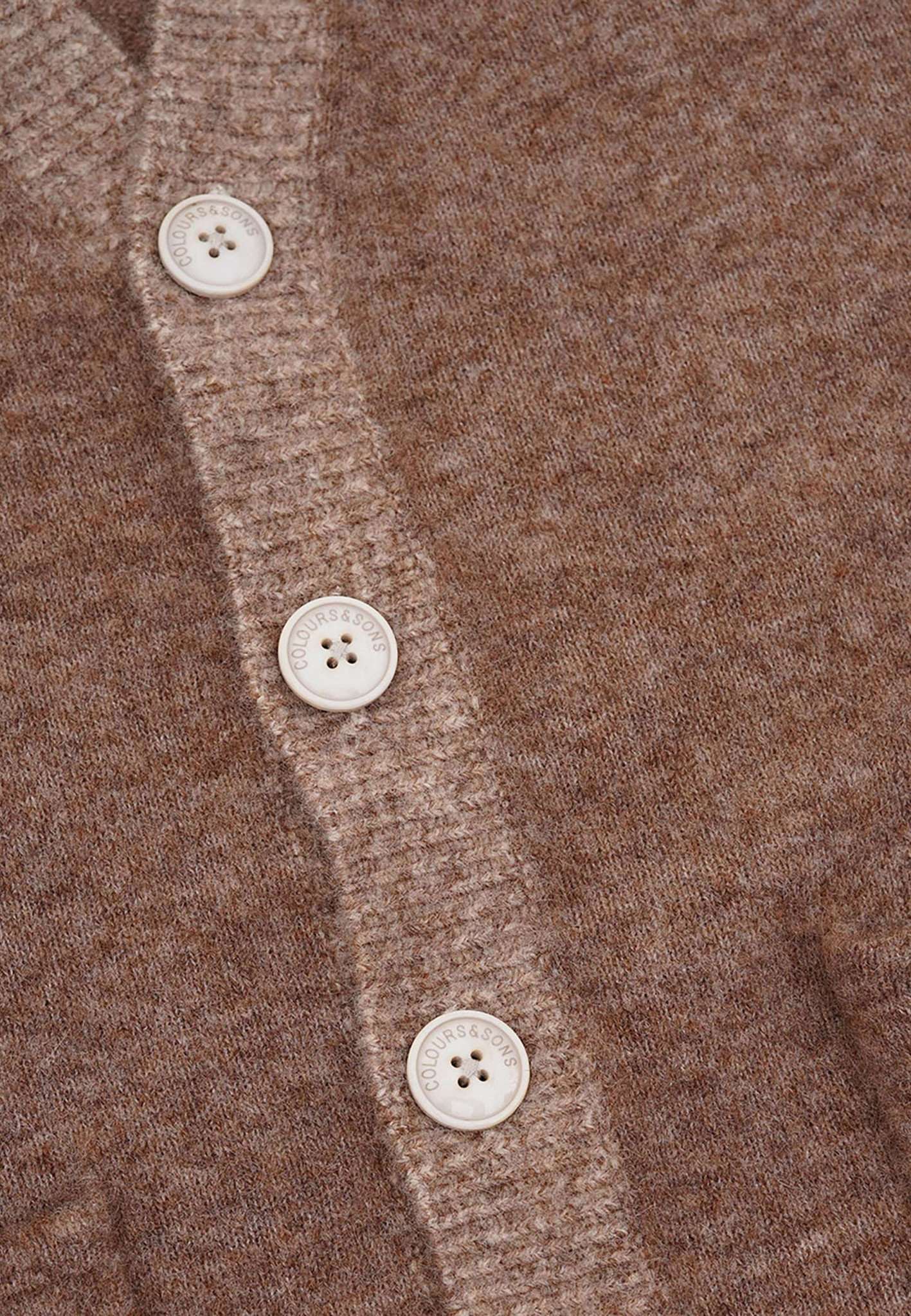 Cardigan-bottone-cappotto in giacche di tabacco Colours and Sons   