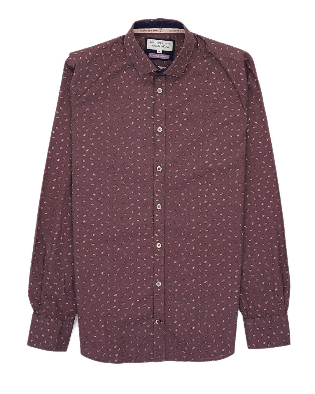 Camicia Stampa Paisley in Merlot Camicie Paisley Colours and Sons   