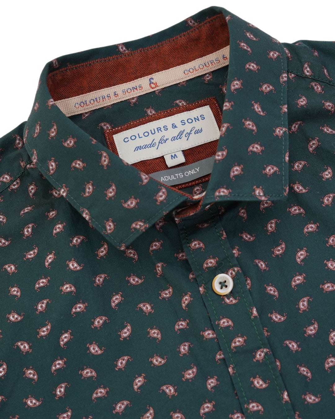 Camicia Stampa Paisley in Moss Camicie Paisley Colours and Sons   