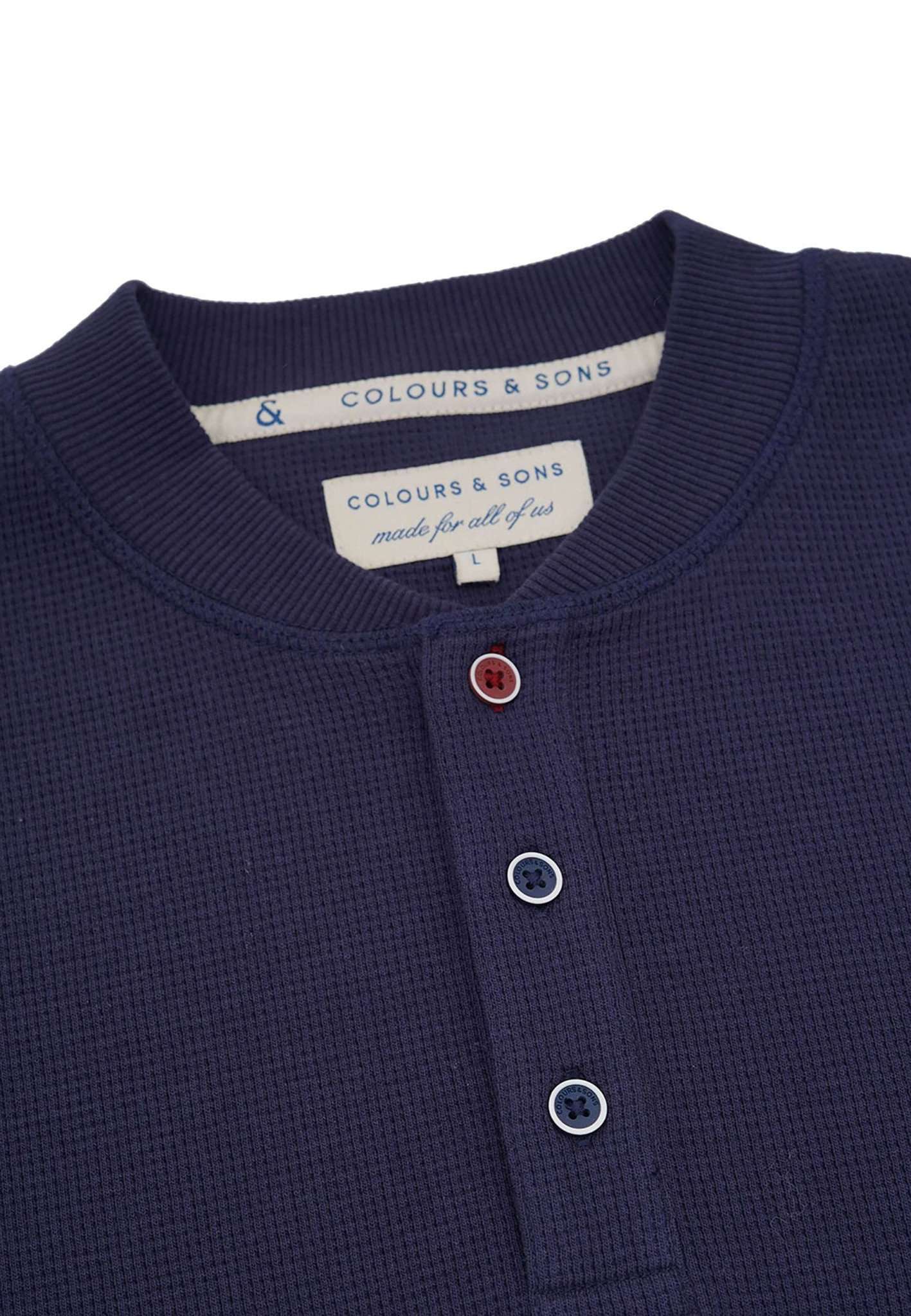 Felpe Serafino Waffle in Navy Colours and Sons   