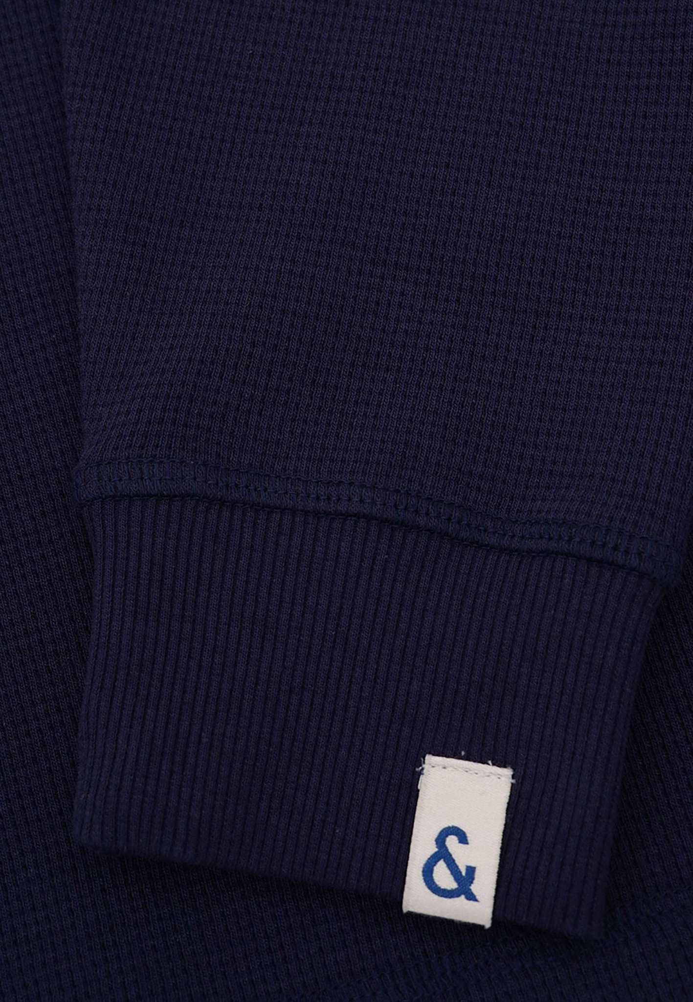 Felpe Serafino Waffle in Navy Colours and Sons   