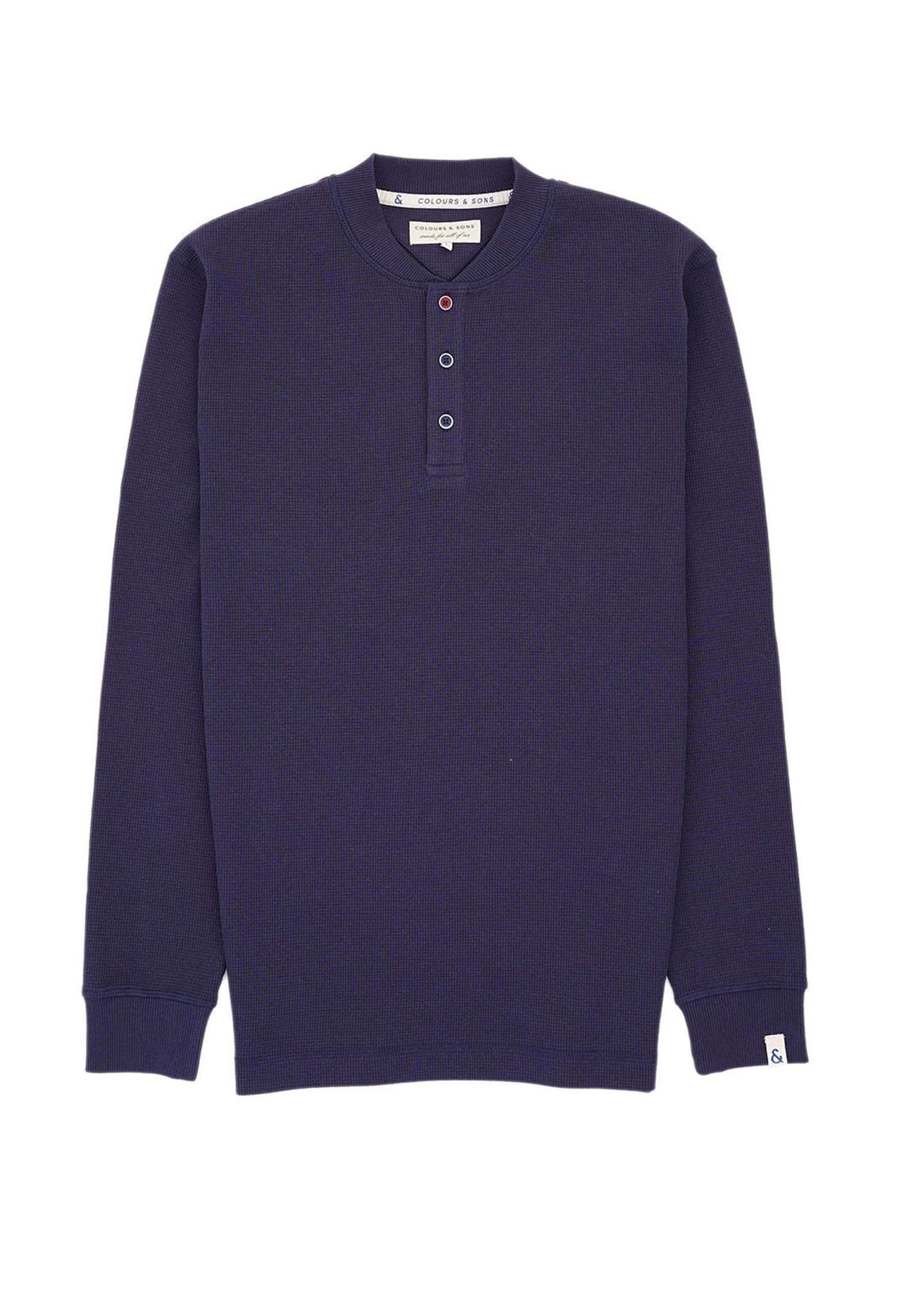 Felpe Serafino Waffle in Navy Colours and Sons   