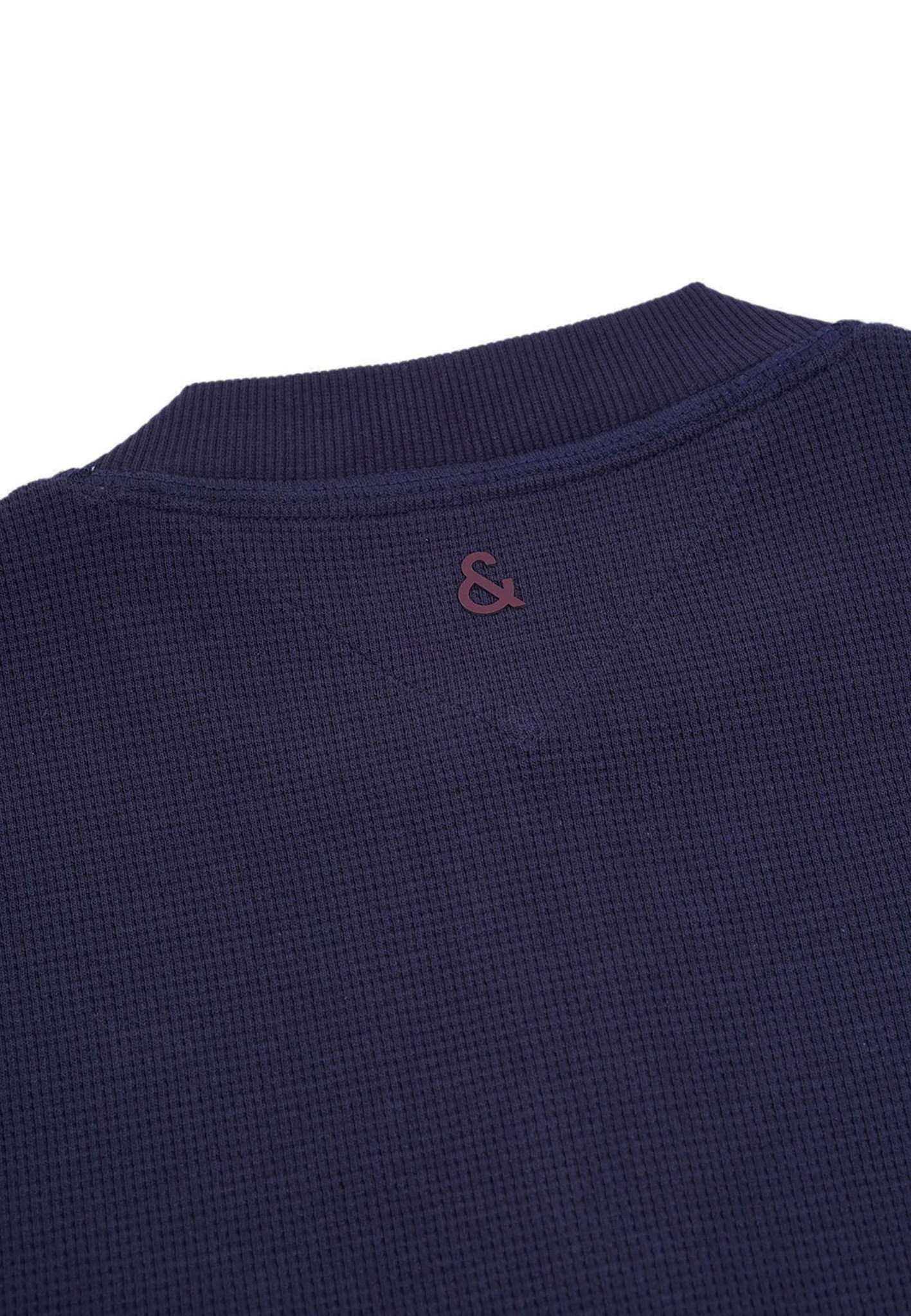 Felpe Serafino Waffle in Navy Colours and Sons   