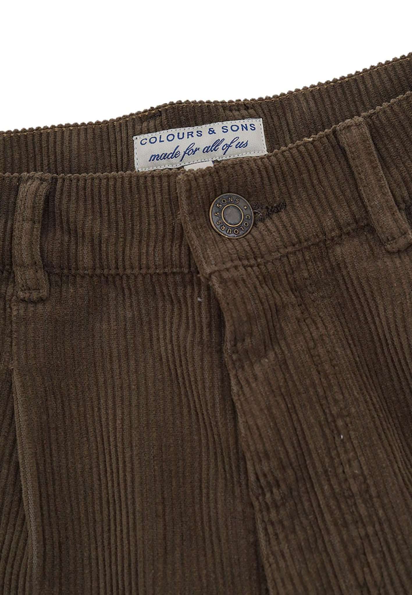 Pantaloni-Corduroy in pantaloni d'oliva Colours and Sons   