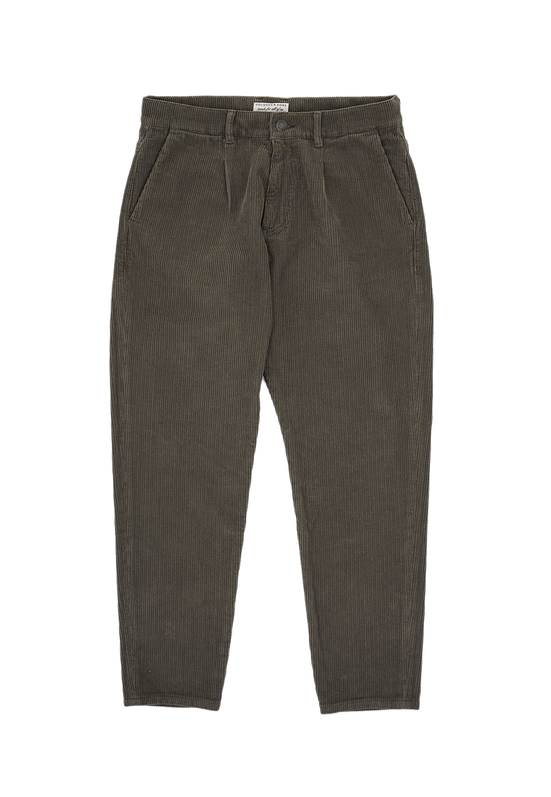 Pantaloni-Corduroy in pantaloni d'oliva Colours and Sons   