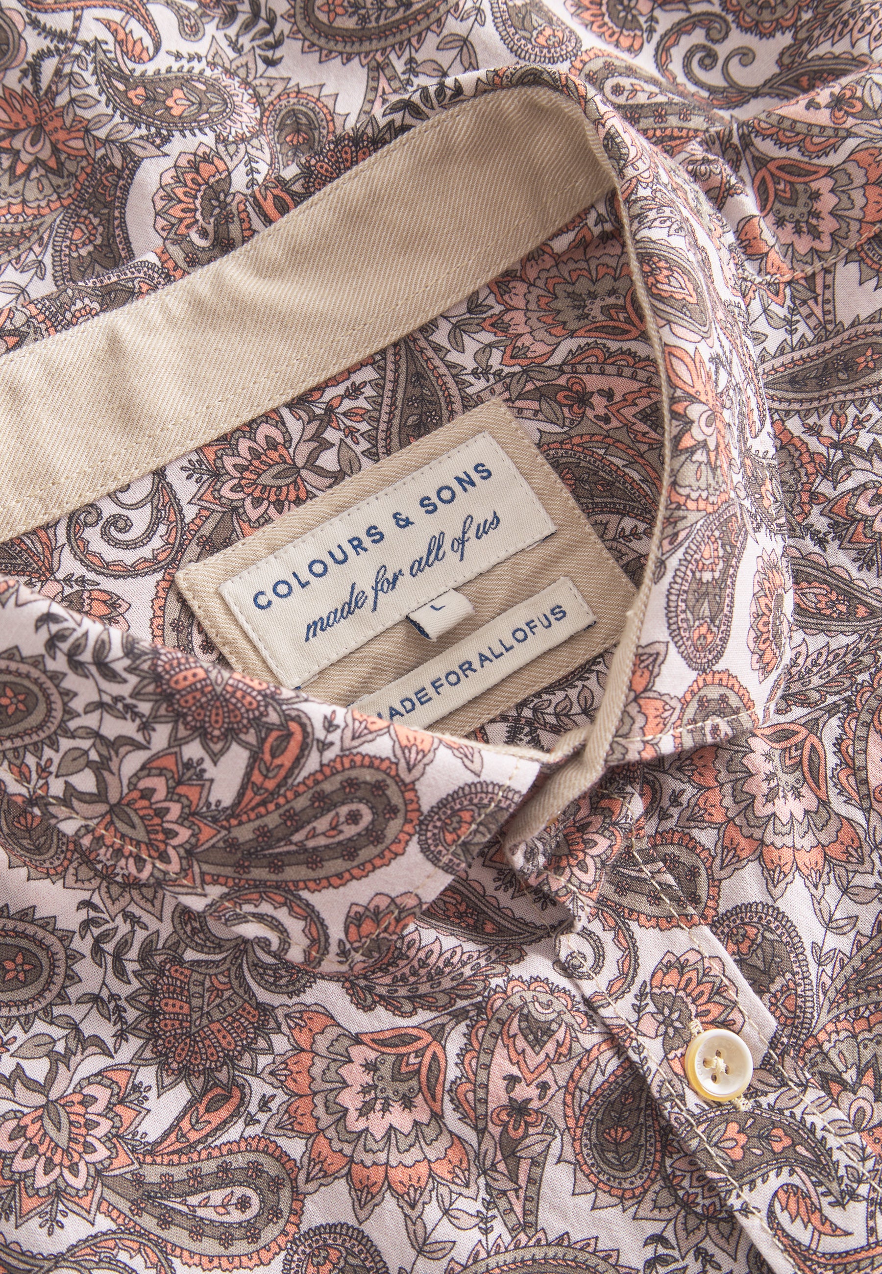 Camicia stampata in Mezcal Paisley Camicie Colours and Sons   