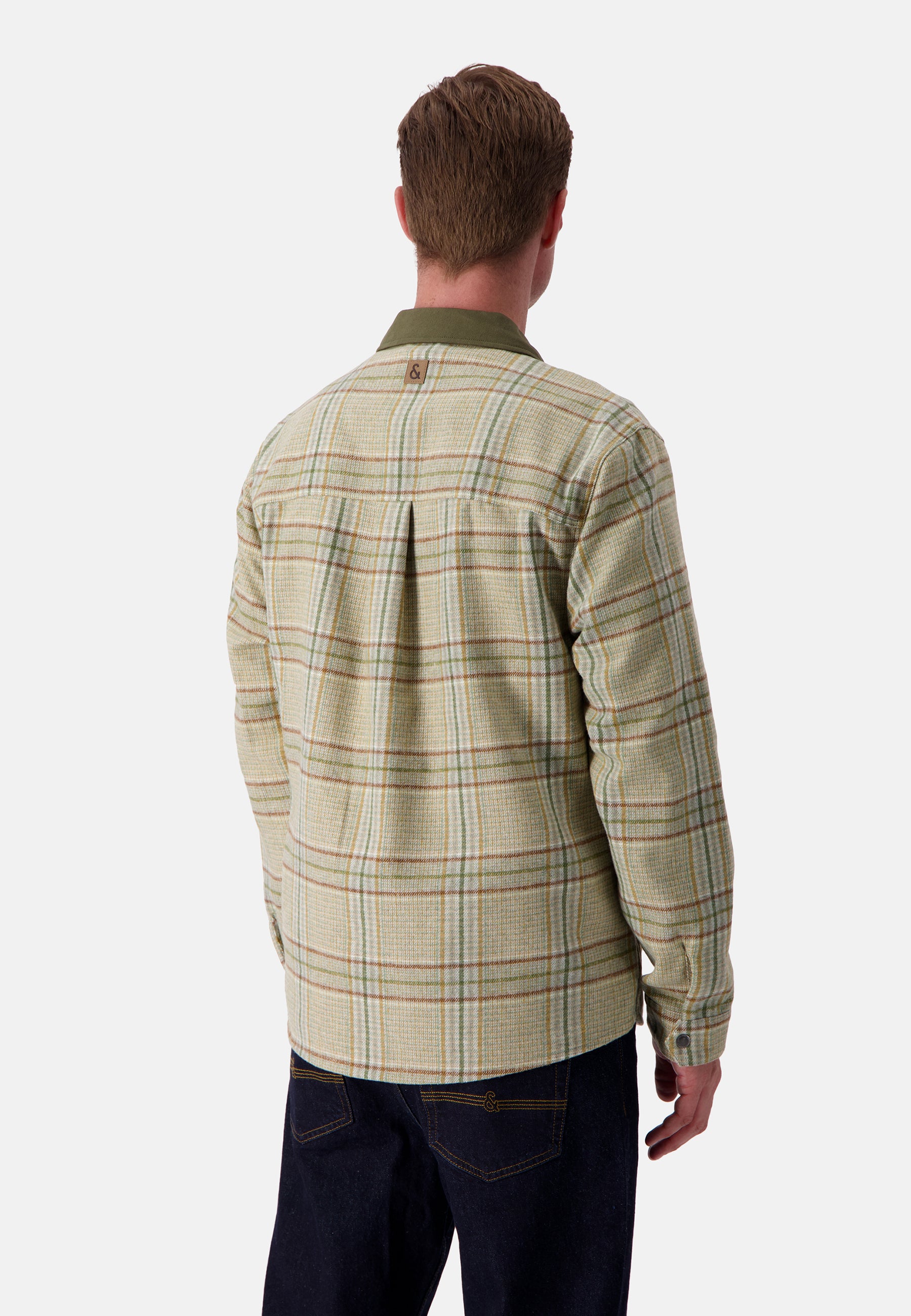 Giacca a quadri Overshirt in trifoglio check Colours and Sons   