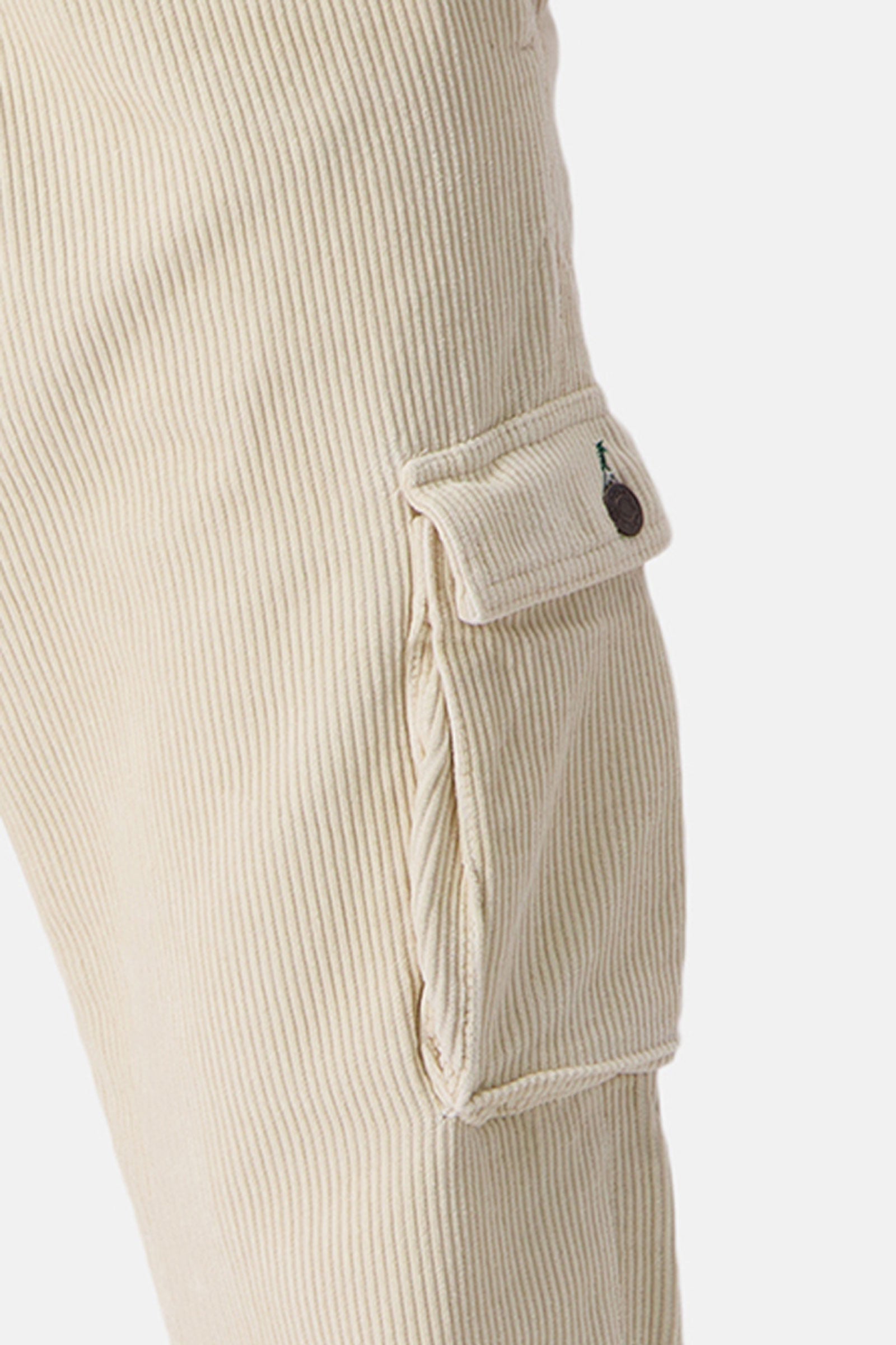 Pantalone Cargo in velluto a coste, color bianco sporco Colours and Sons   