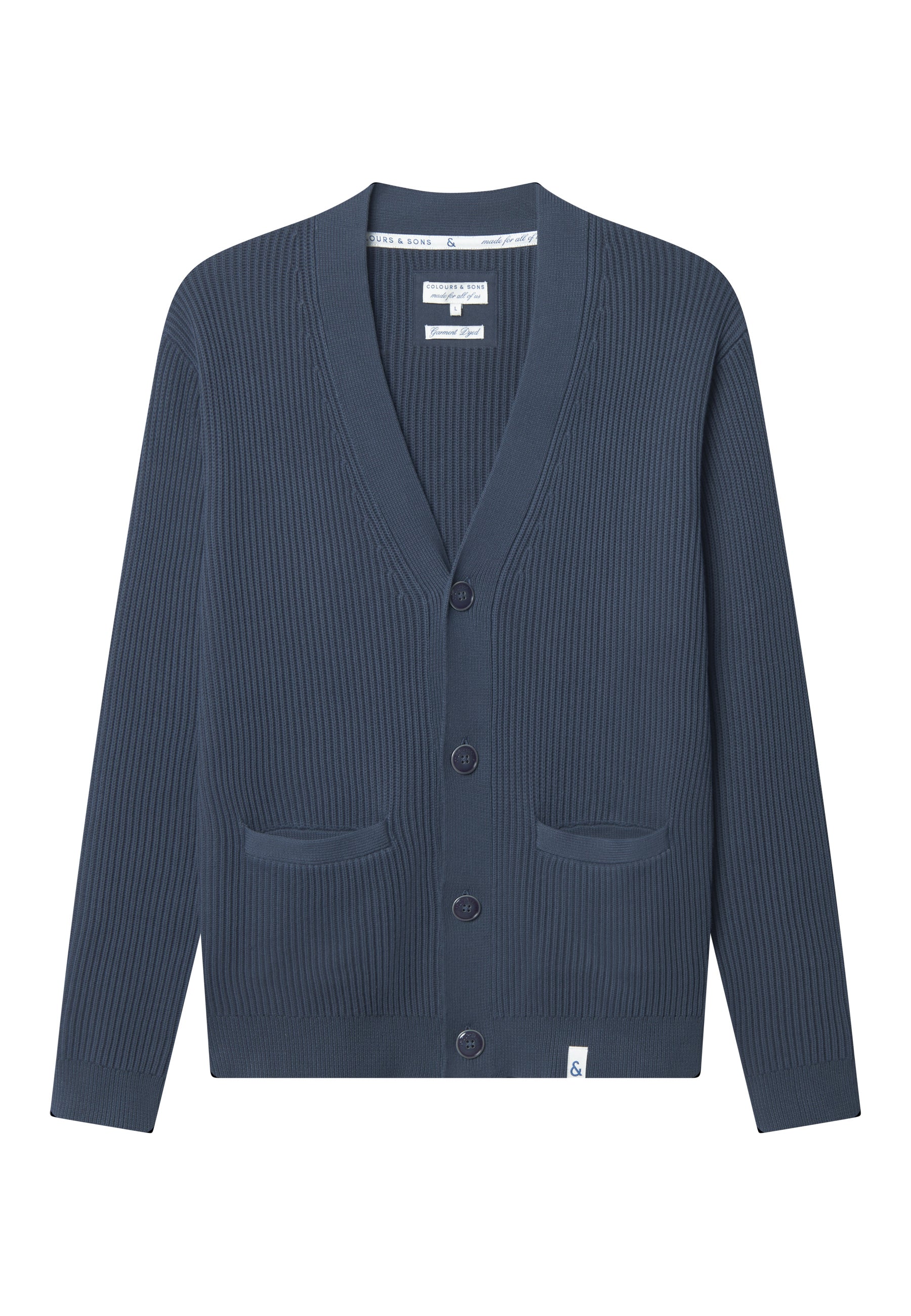 Cardigan-Rib lavato a mezzanotte Maglioni Colours and Sons