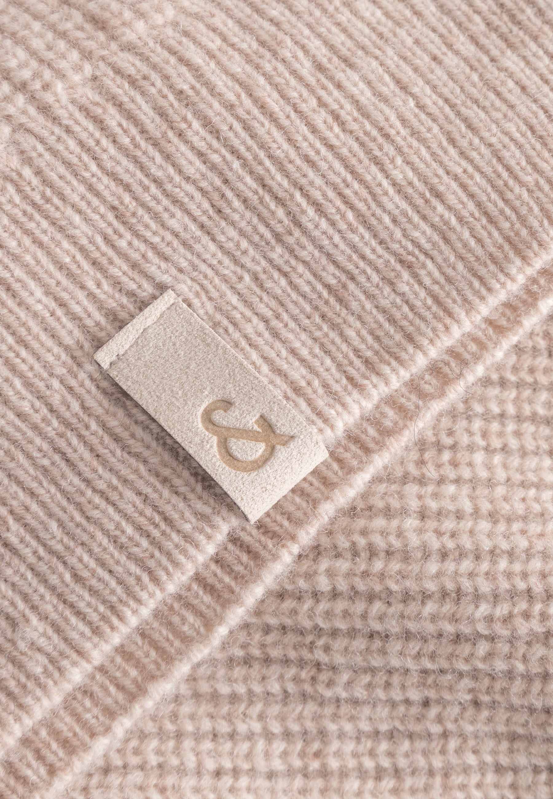 Mezza zip in lana d'agnello color arachide Maglioni Colours and Sons