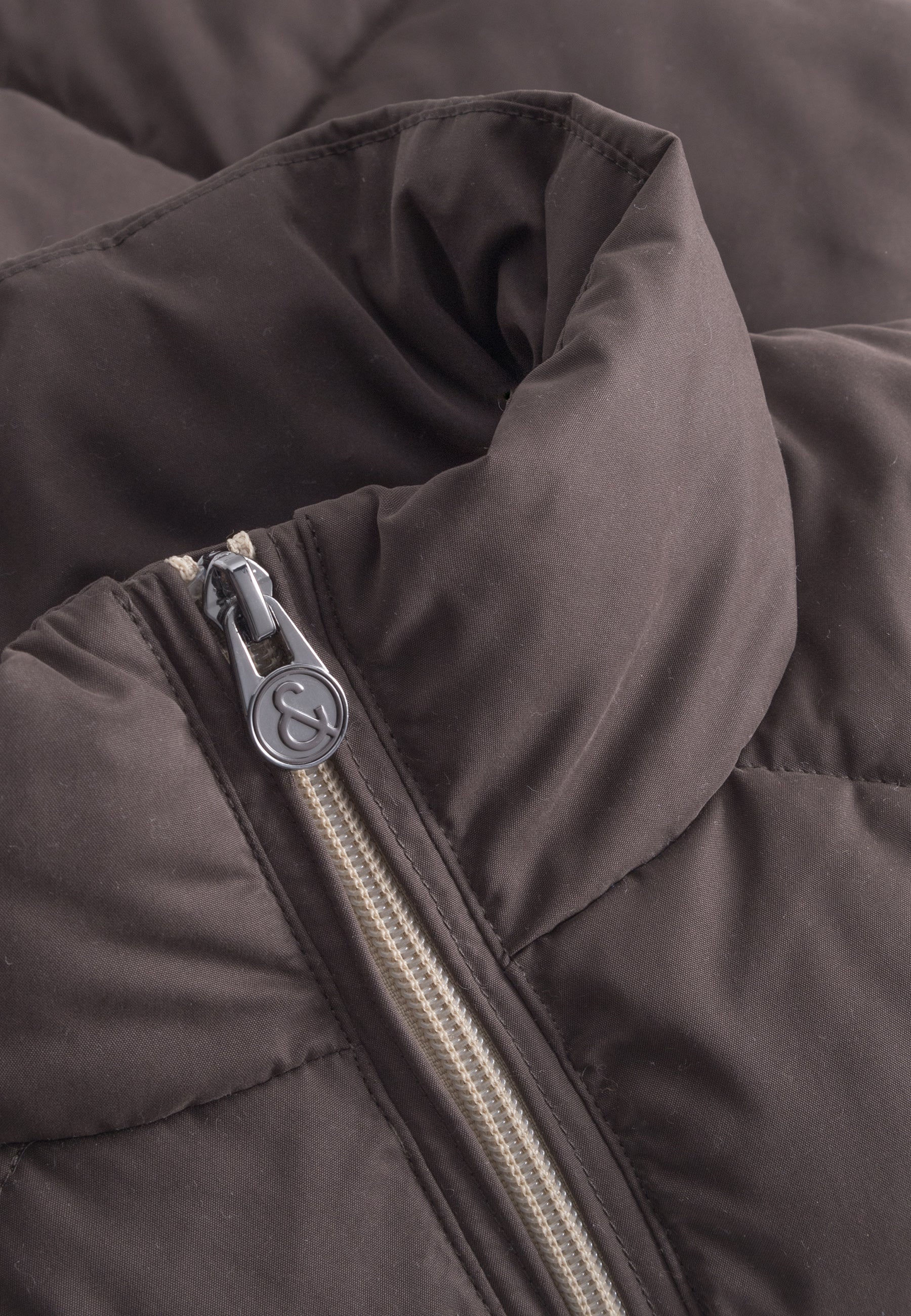 Gilet Puffer trapuntato in legno