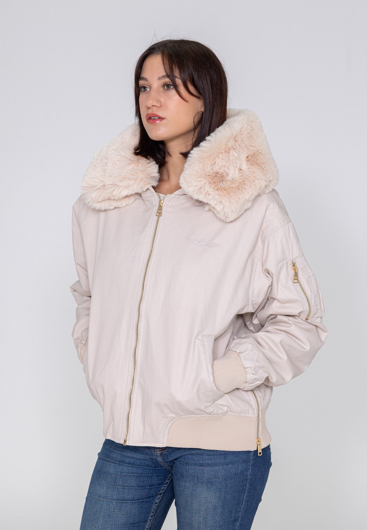 Giubbotto bomber Ada W in Giacche Crema Bombers Original   