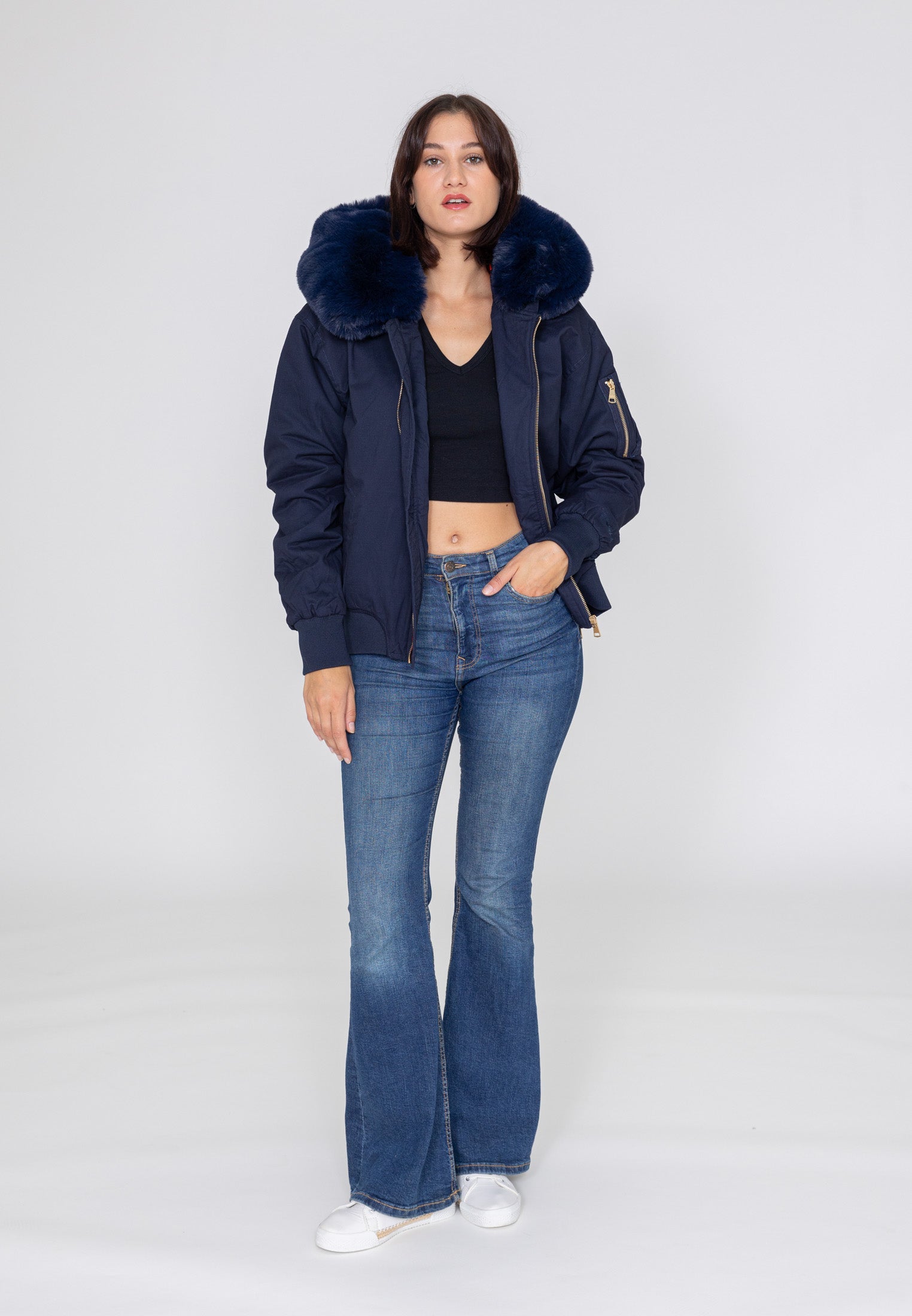 Giacca bomber Ada W in Navy Bombers Original   