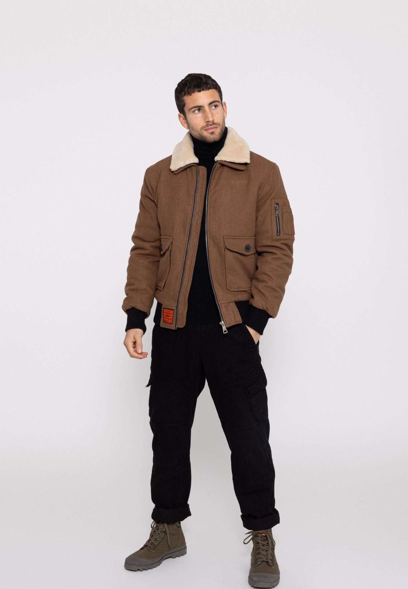 Giacca bomber Aviator M in cammello Bombers Original   