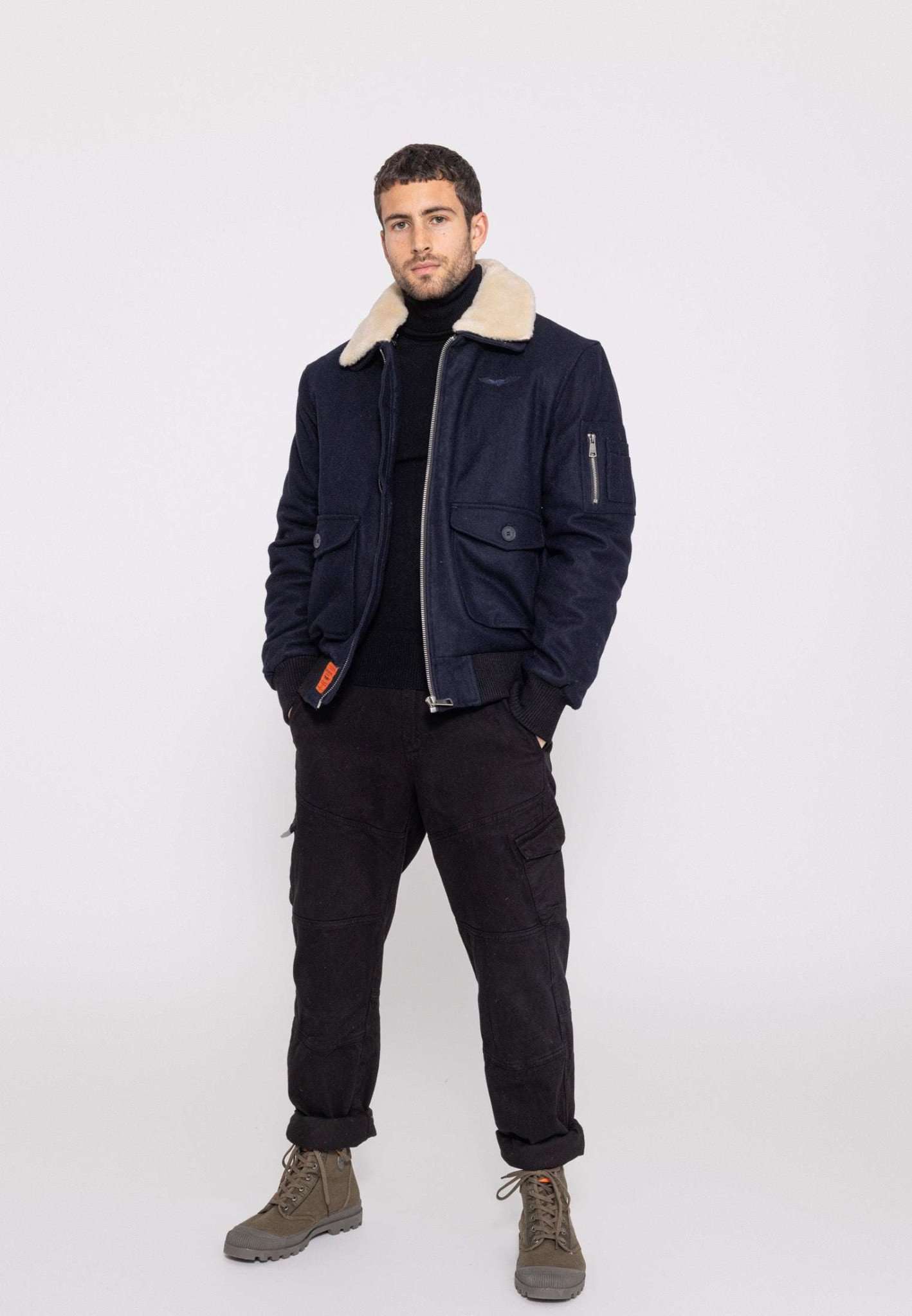 Giacca bomber Aviator M in Navy Bombers Original   