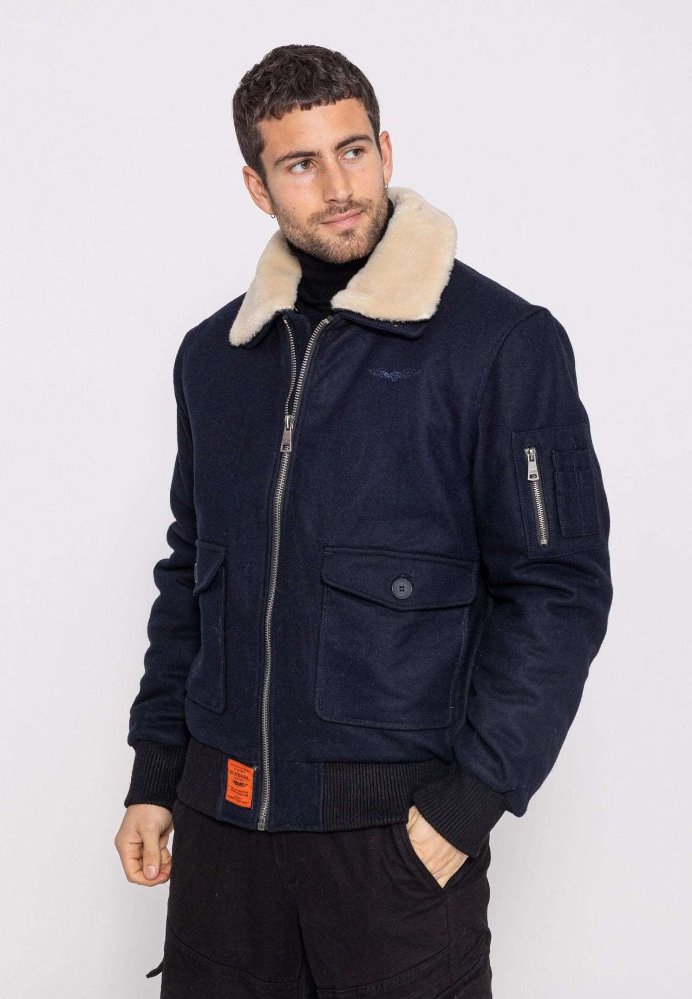 Giacca bomber Aviator M in Navy Bombers Original   