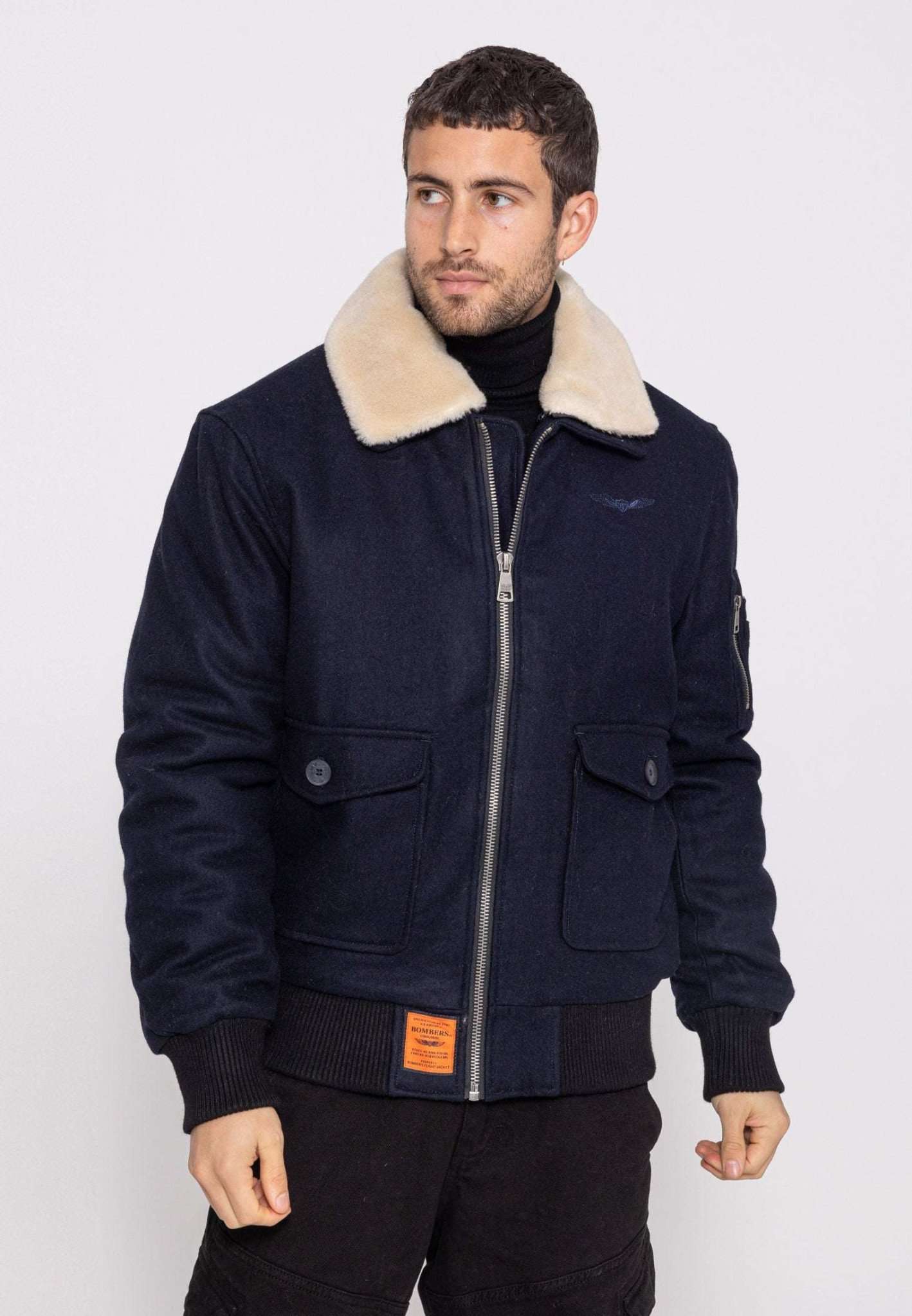 Giacca bomber Aviator M in Navy Bombers Original   