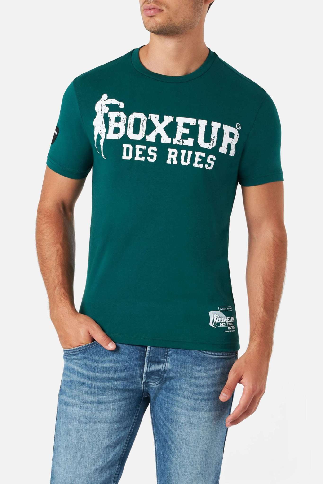 T-Shirt Boxeur Street 2 in verde scuro Boxeur des Rues   