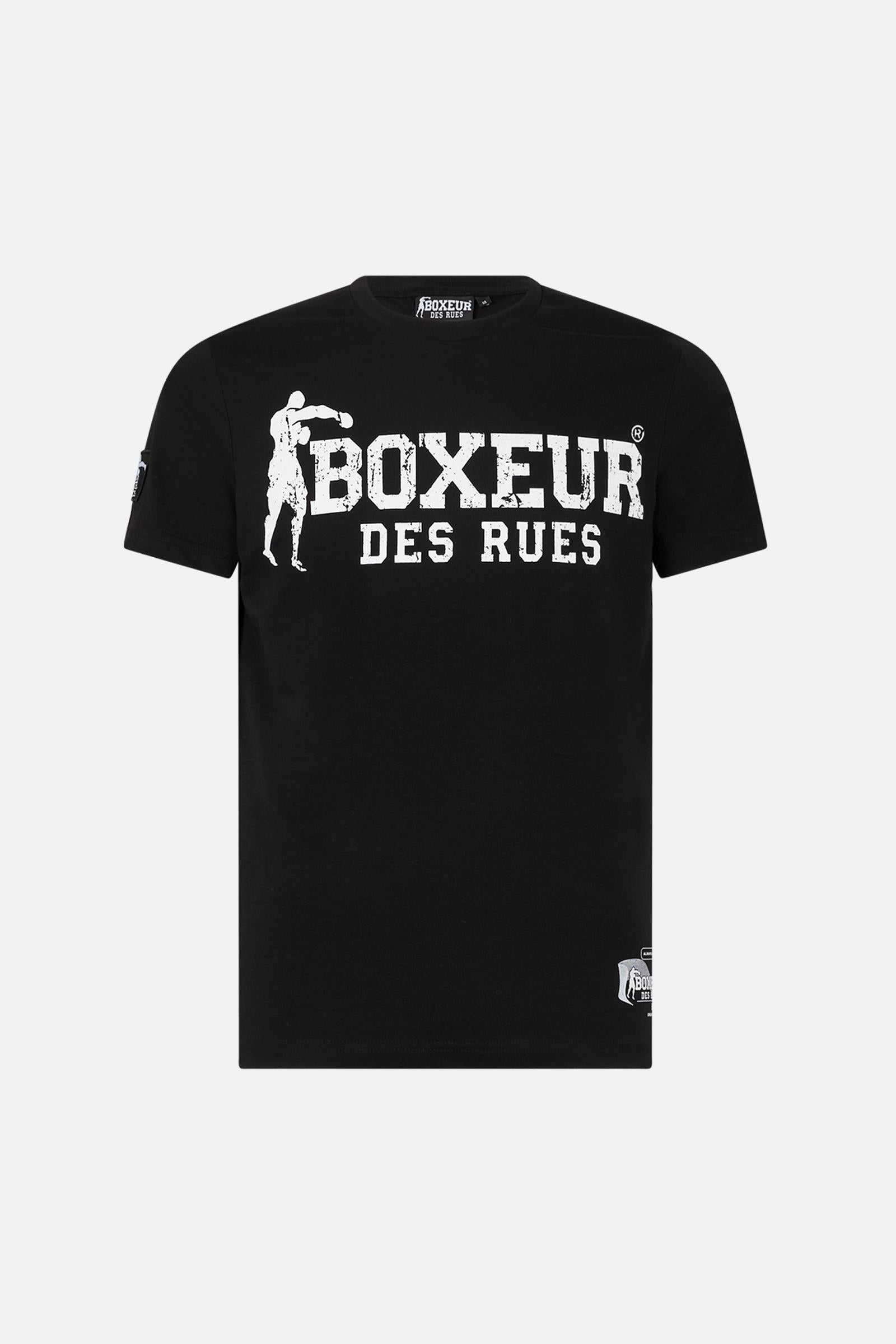 T-Shirt Boxeur Street 2 in Nero-Bianco Boxeur des Rues   