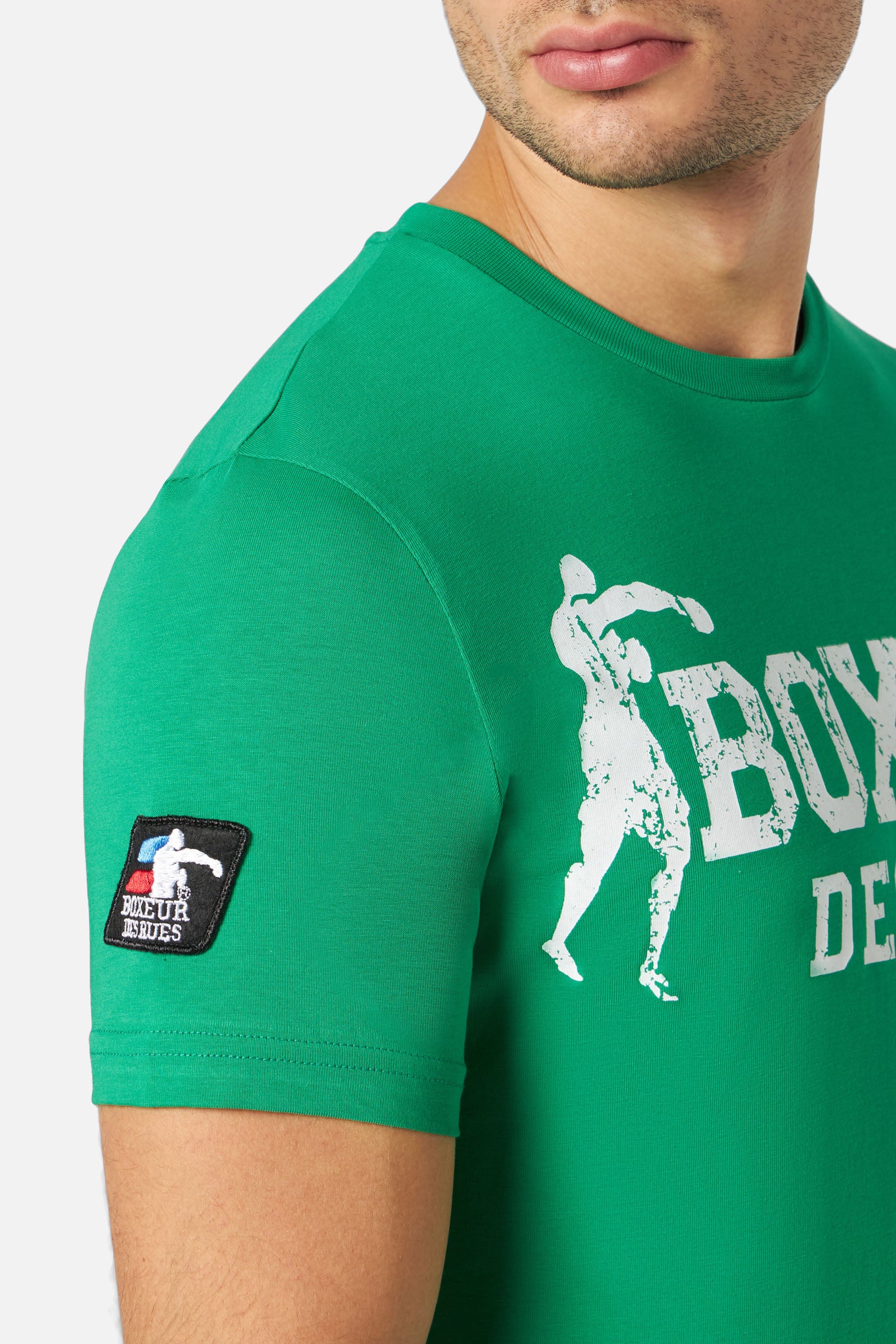 T-shirt Boxeur Street 2 in verde T-shirt Boxeur des Rues   