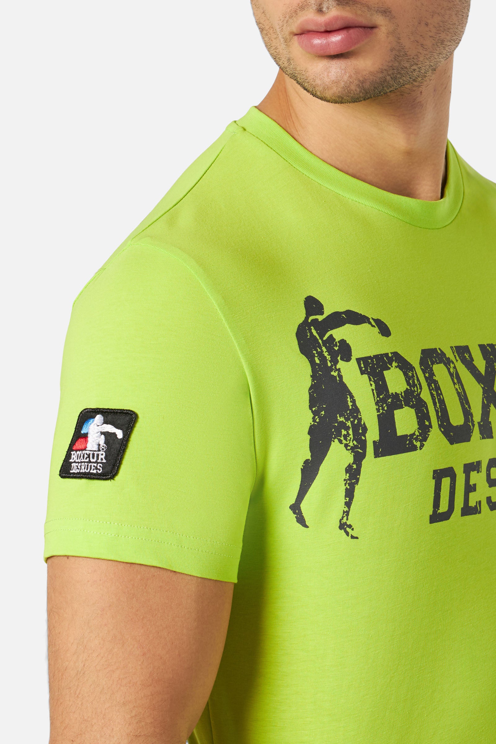 T-shirt Boxeur Street 2 in Lime T-shirts Boxeur des Rues   