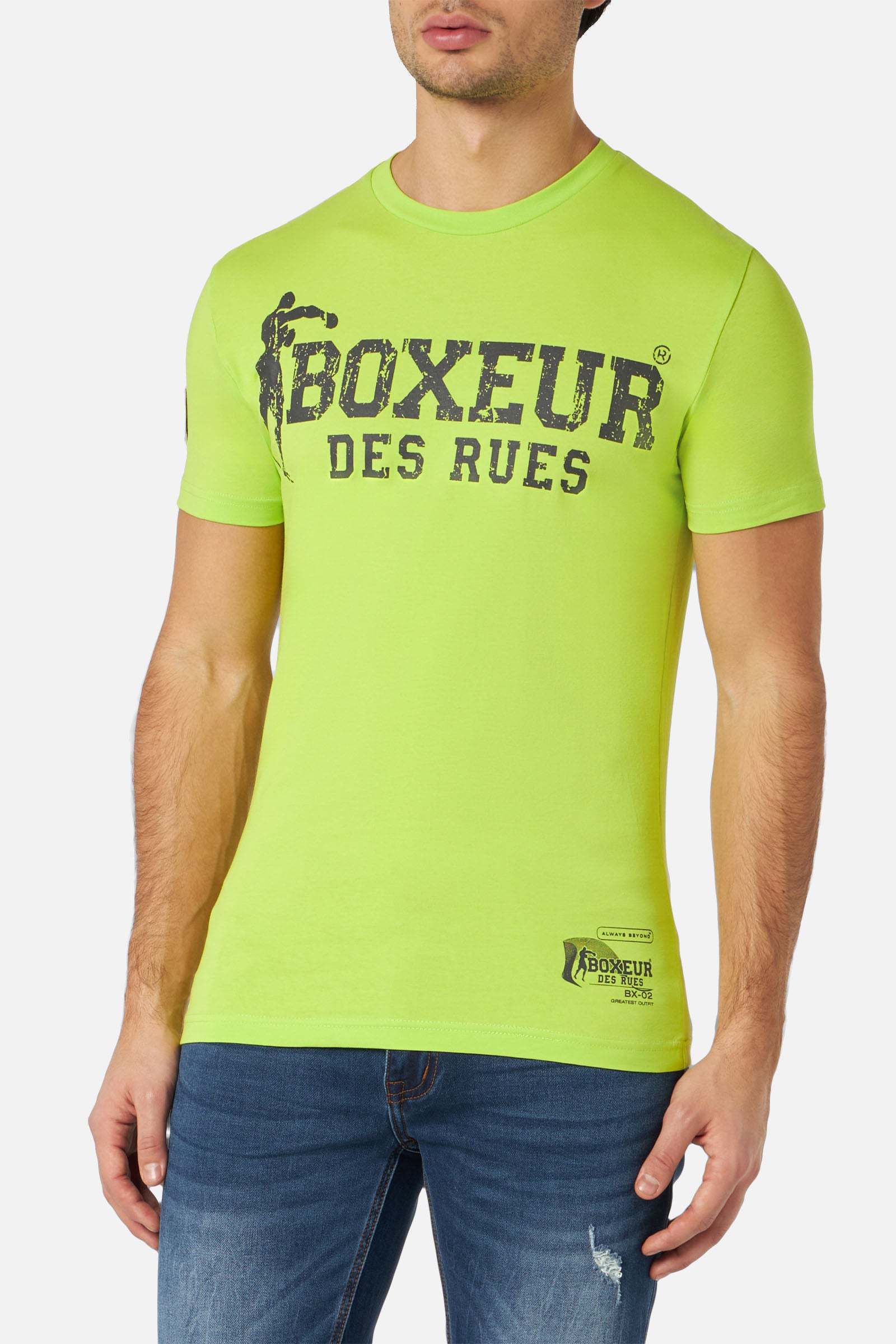 T-shirt Boxeur Street 2 in Lime T-shirts Boxeur des Rues   