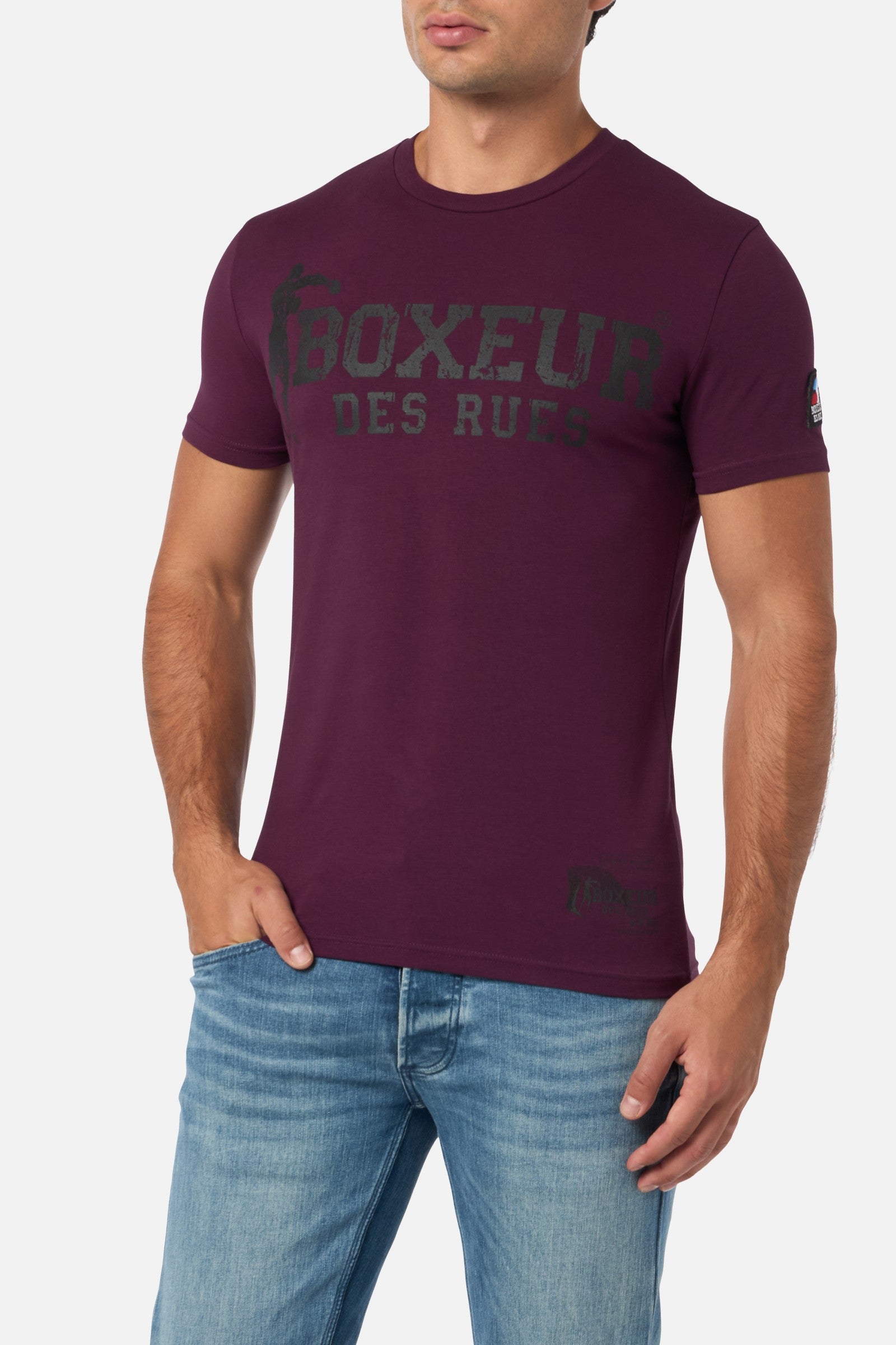 T-shirt Boxeur Street 2 in Wine T-shirt Boxeur des Rues   