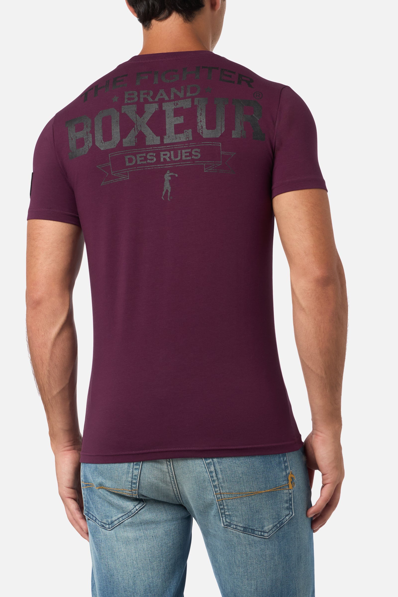 T-shirt Boxeur Street 2 in Wine T-shirt Boxeur des Rues   