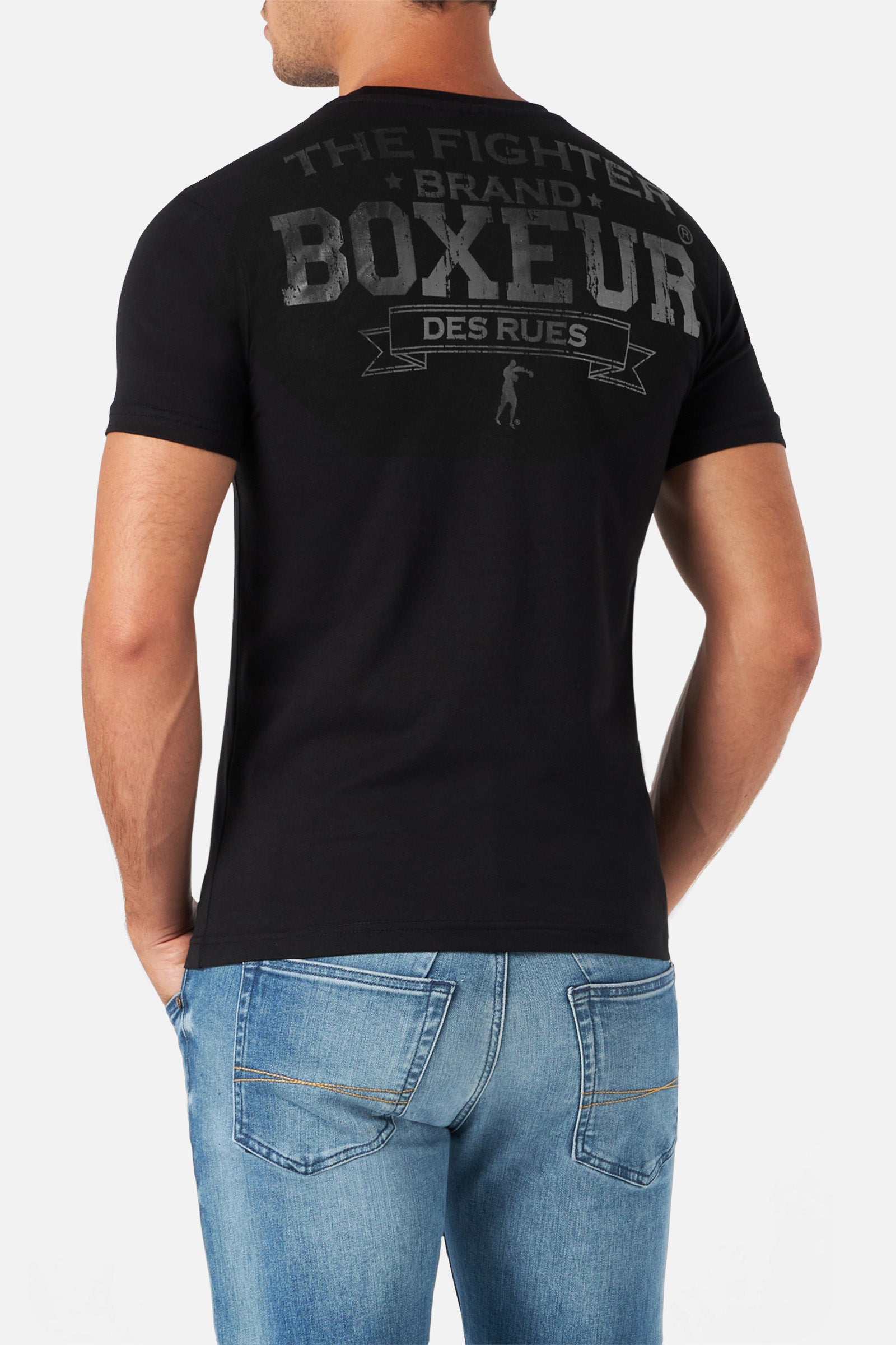 T-Shirt Boxeur Street 2 in Nero-Titanio Boxeur des Rues