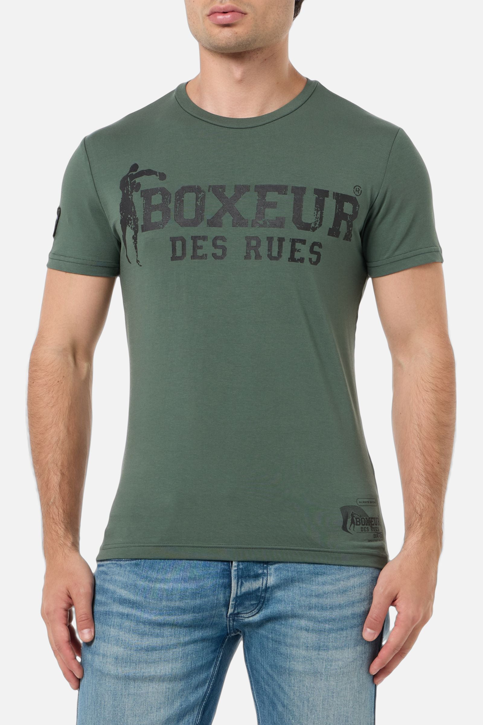 T-shirt Boxeur Street 2 in Sage T-shirt Boxeur des Rues