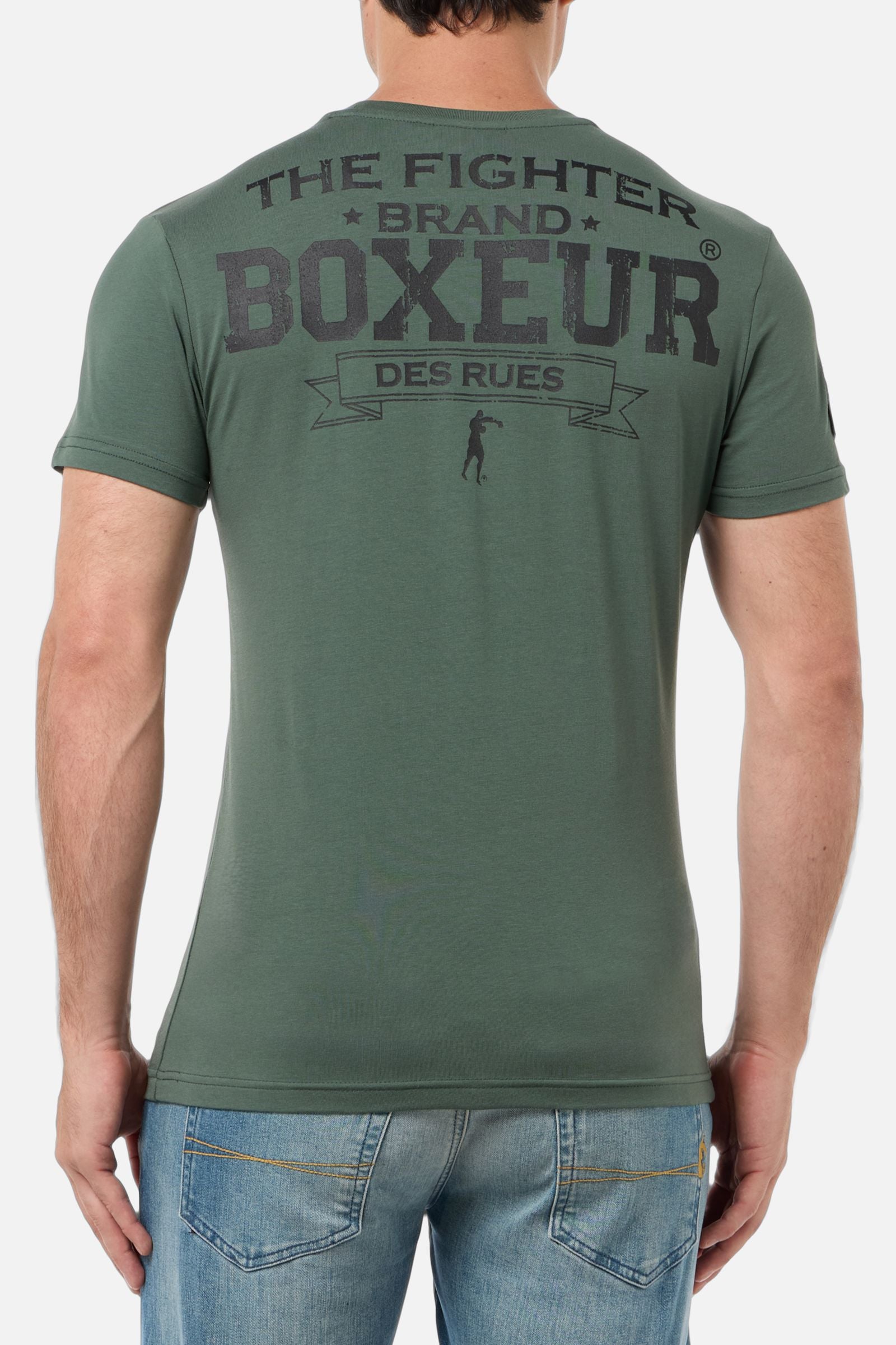 T-shirt Boxeur Street 2 in Sage T-shirt Boxeur des Rues