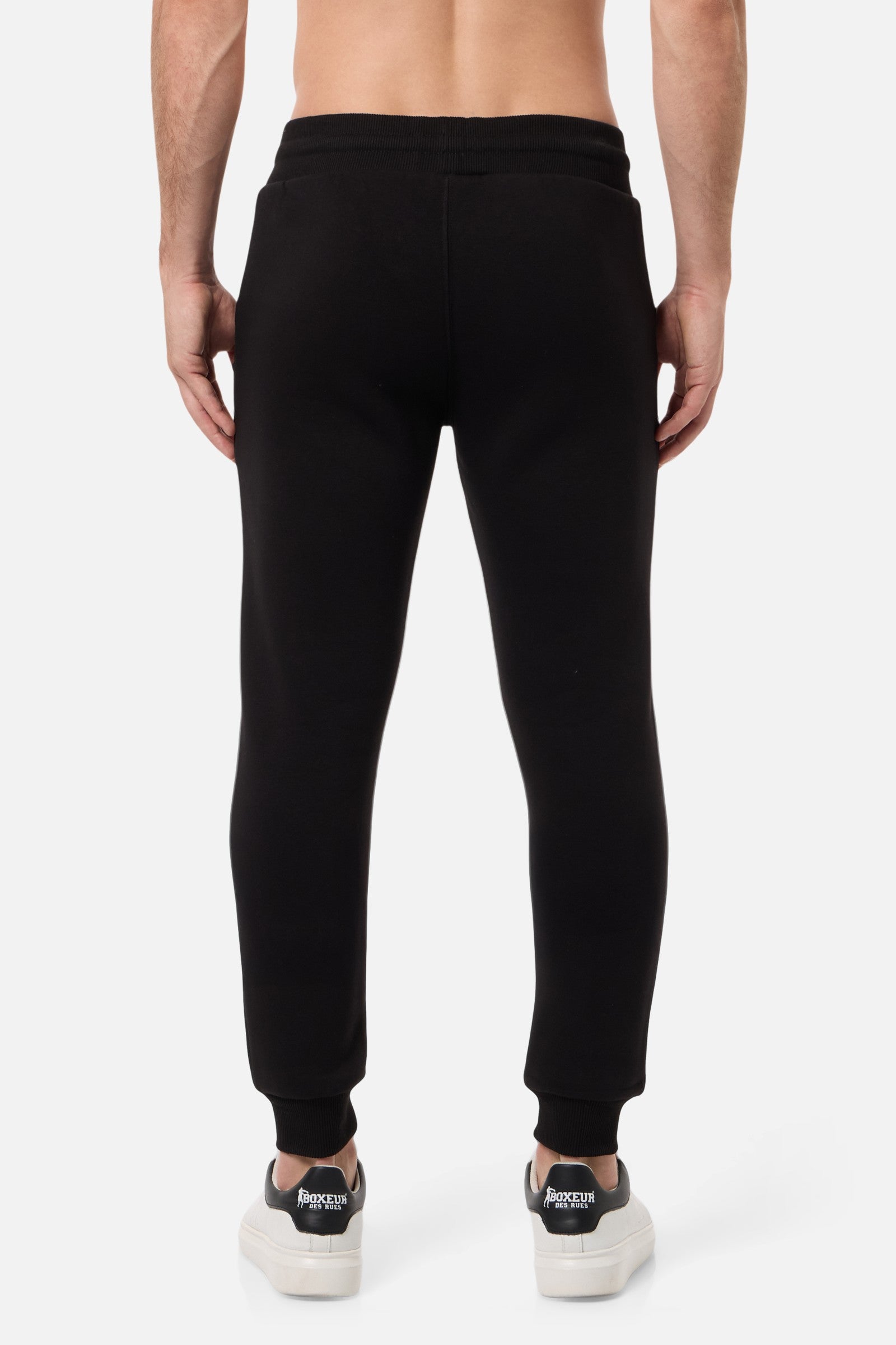 Pantaloni slim fit con logo in nero-oro Boxeur des Rues
