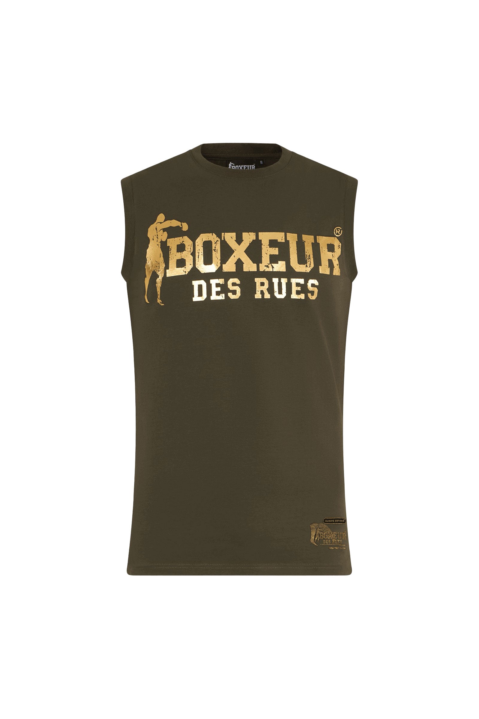 Canotta stampata Basic in Army Tops Boxeur des Rues   