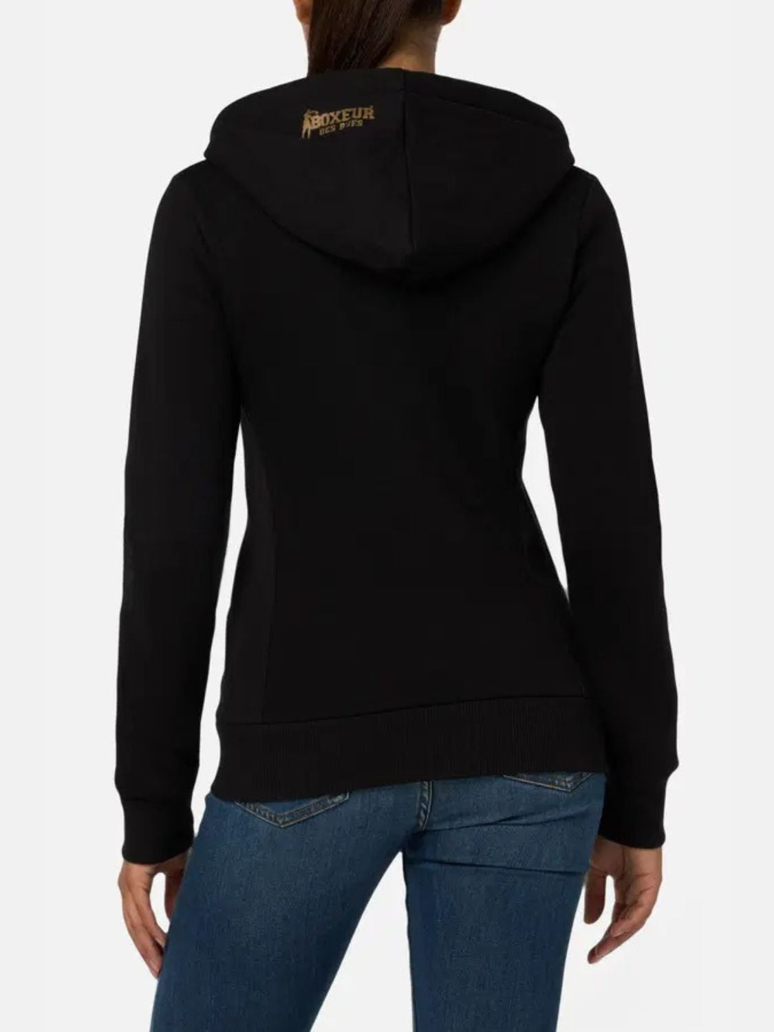 Felpa Basic Logo Full Zip in nero-oro Sweatjackets Boxeur des Rues