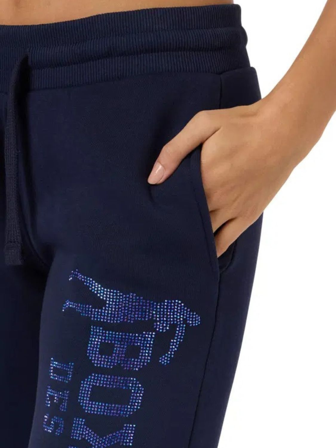 Jogger regolare con strass in pantaloni Midnight Boxeur des Rues