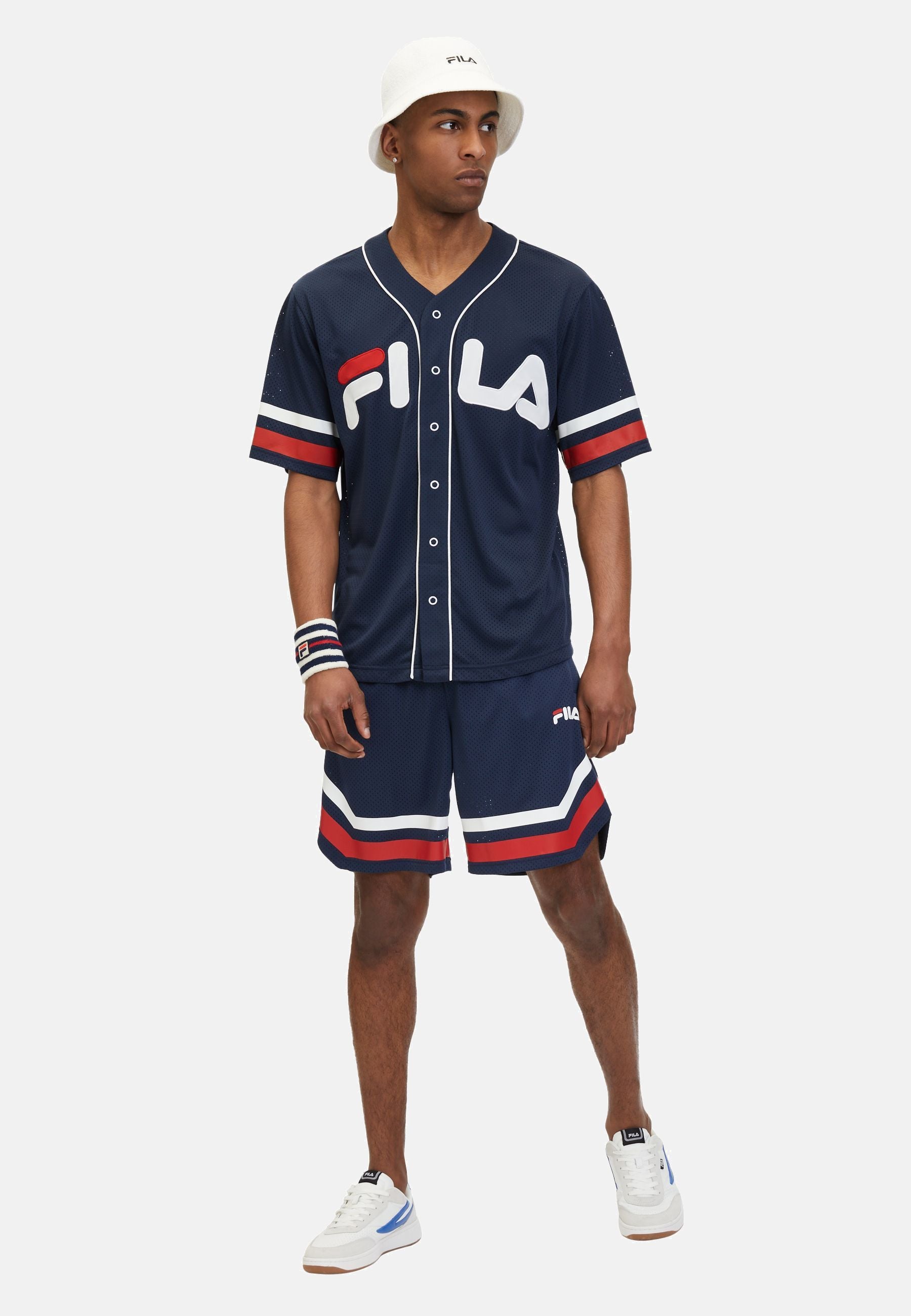 Camicia da baseball Lashio in nero Iris T-Shirts Fila   