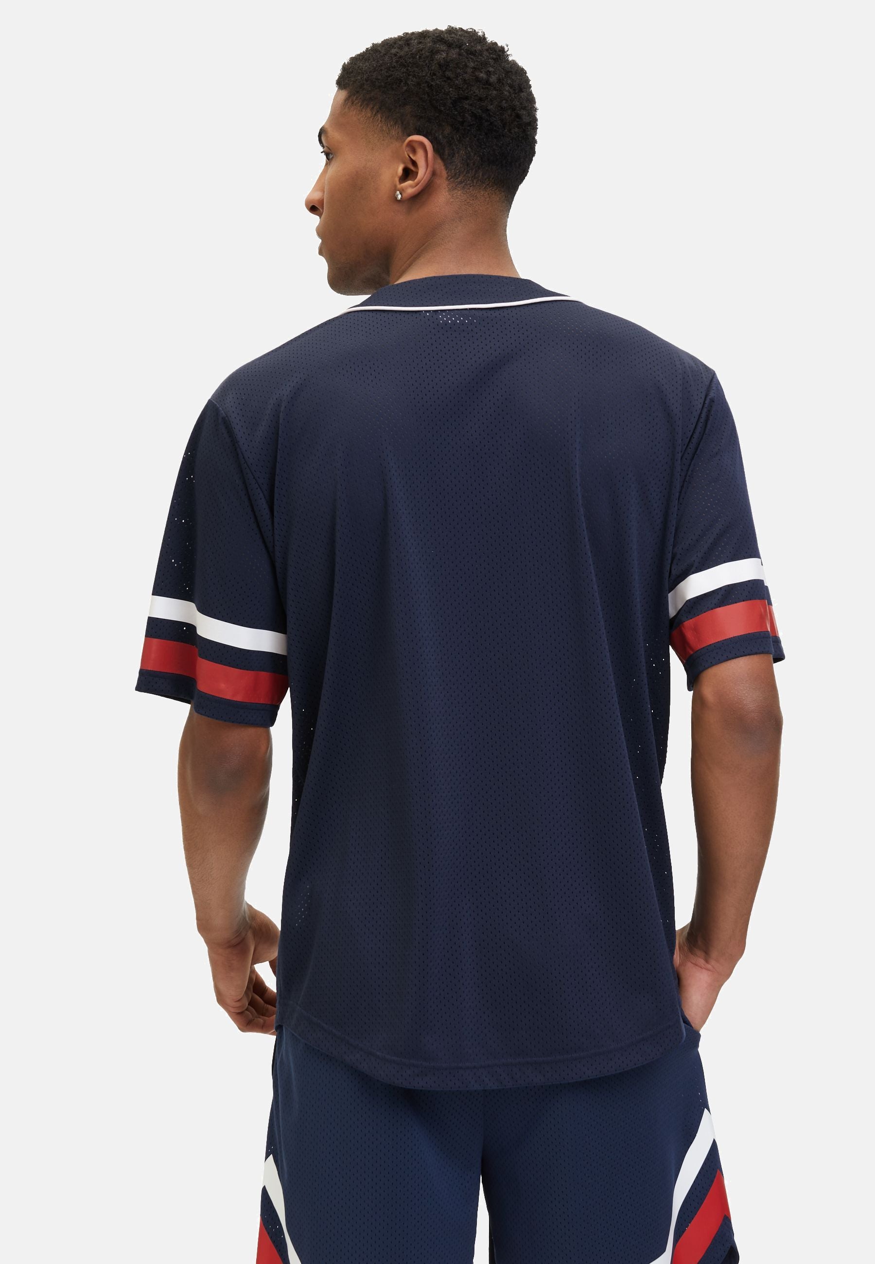 Camicia da baseball Lashio in nero Iris T-Shirts Fila   