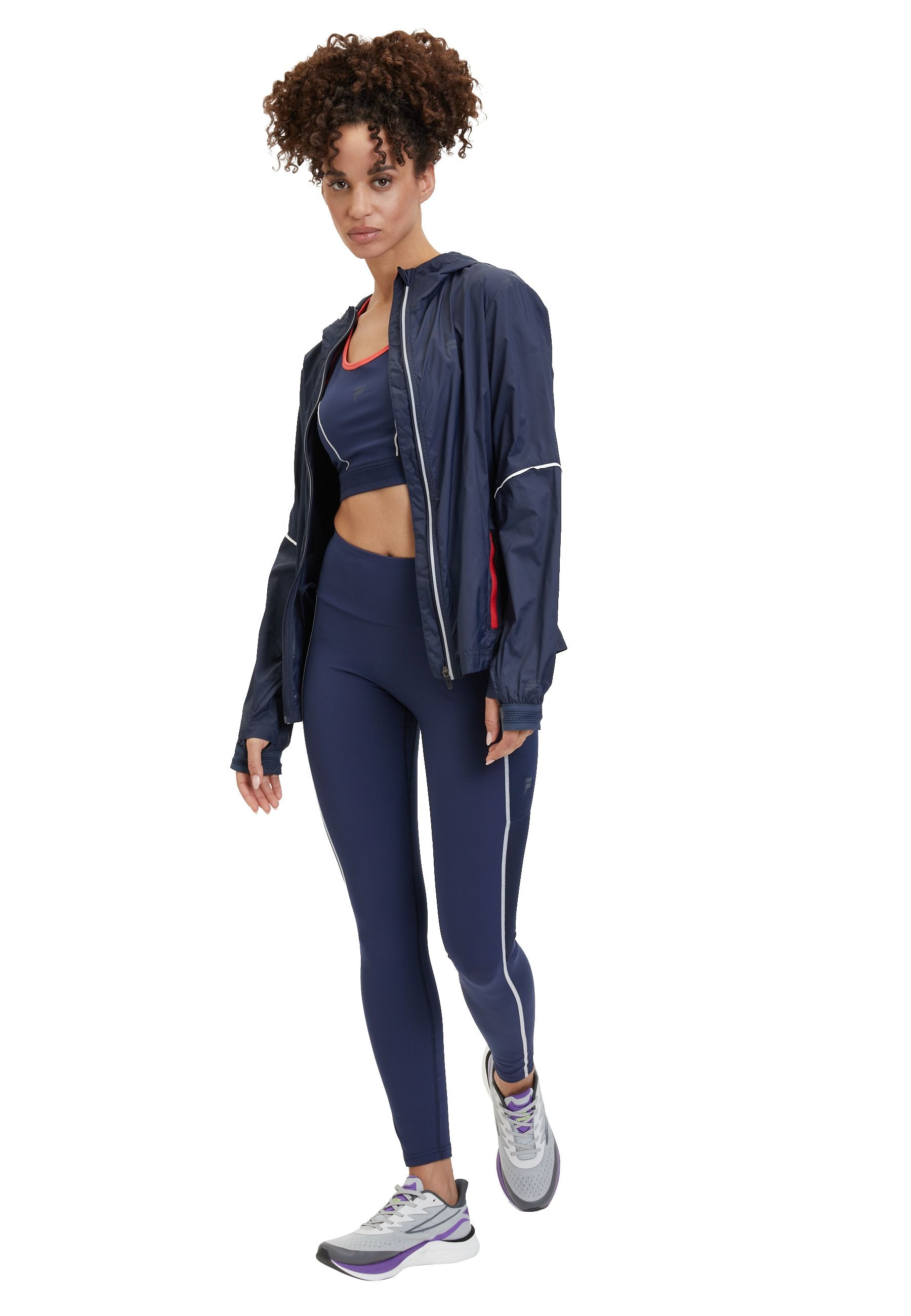 Giacca da running impacchettabile Rubiera in nero Iris Jackets Fila   