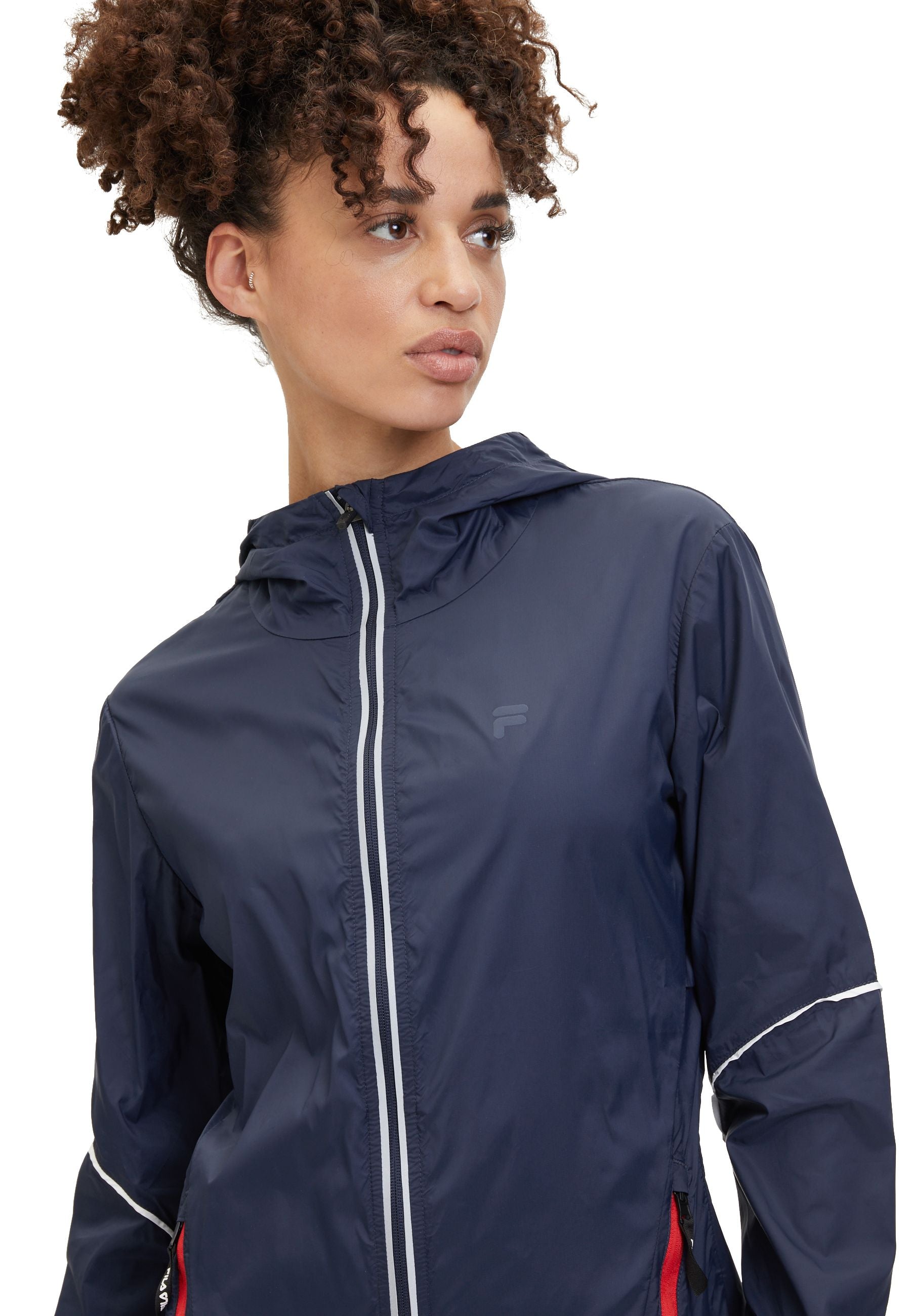 Giacca da running impacchettabile Rubiera in nero Iris Jackets Fila   