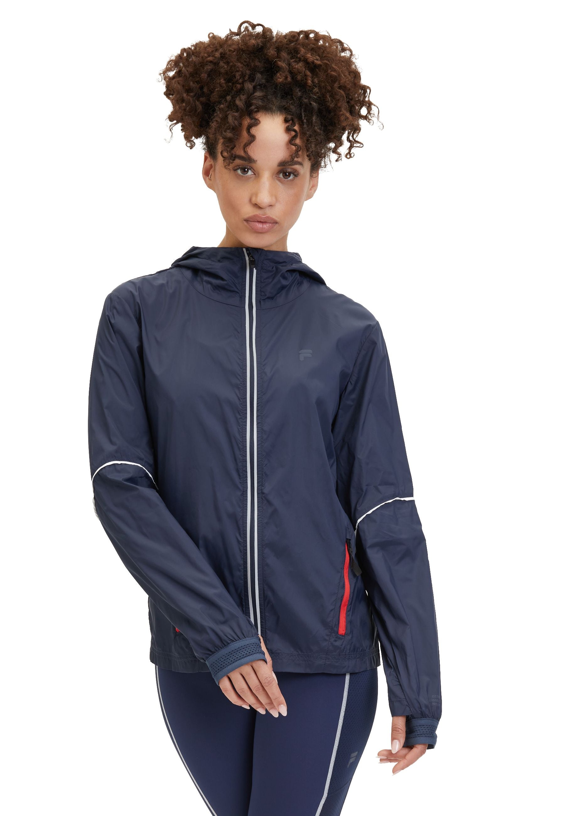 Giacca da running impacchettabile Rubiera in nero Iris Jackets Fila   